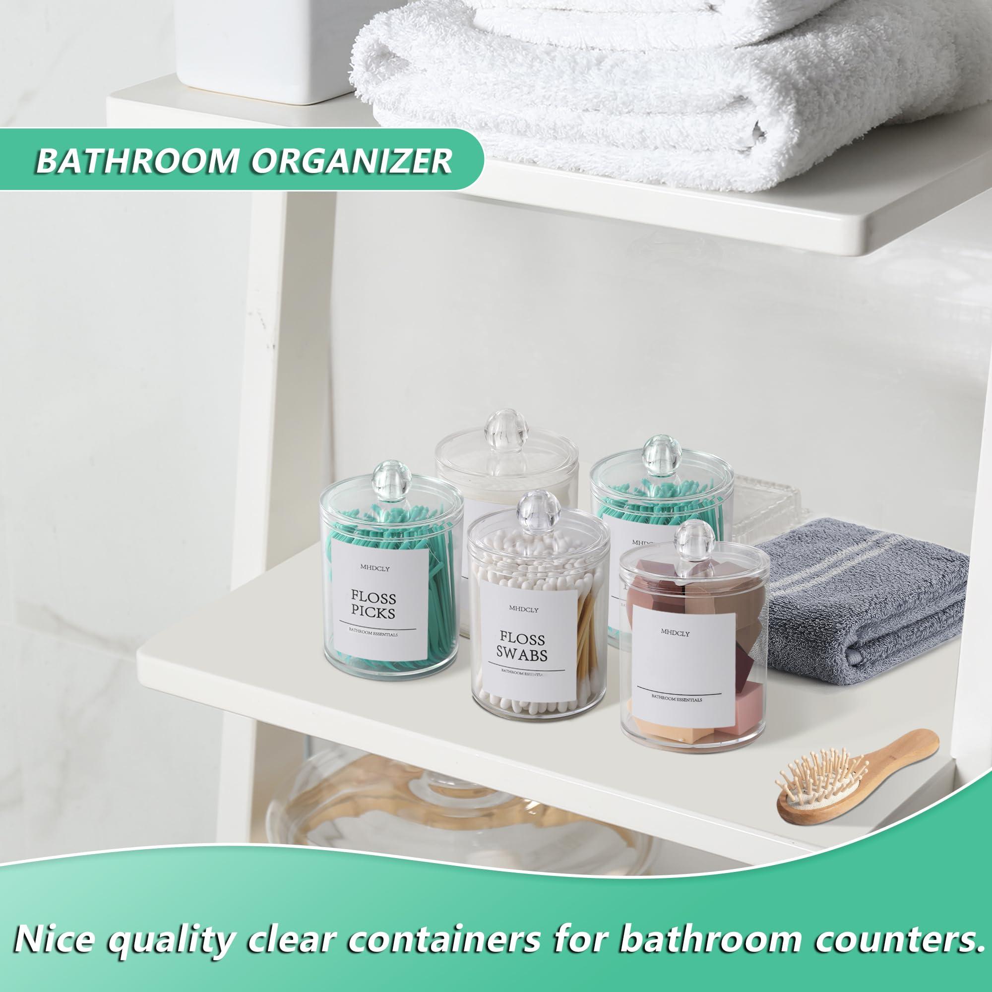 Bathroom Organizers and Storage,4 Pack Bathroom Accessories,Bathroom Decor,Home Decor,Bathroom Storage and Organization,Qtip Holder for Room Decor Aesthetic - Image 3
