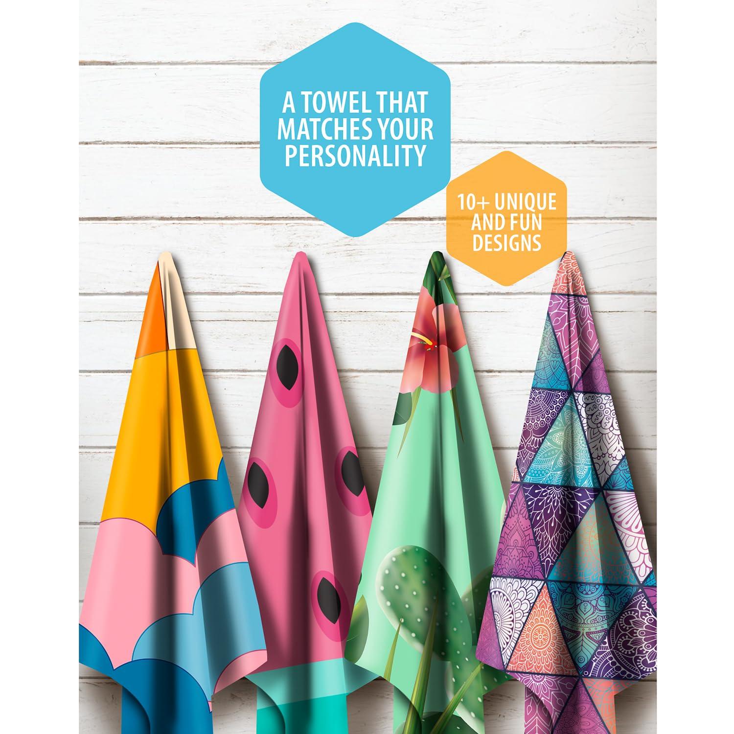 VENTURE 4TH Microfiber Beach Towel: Quick-Dry, Compact, Sand-Free, Absorbent, Sandproof and Lightweight - Perfect for Camping, Beach, and Roadtrips (Sky's The Limit Design | 35x78 inches) - Image 7