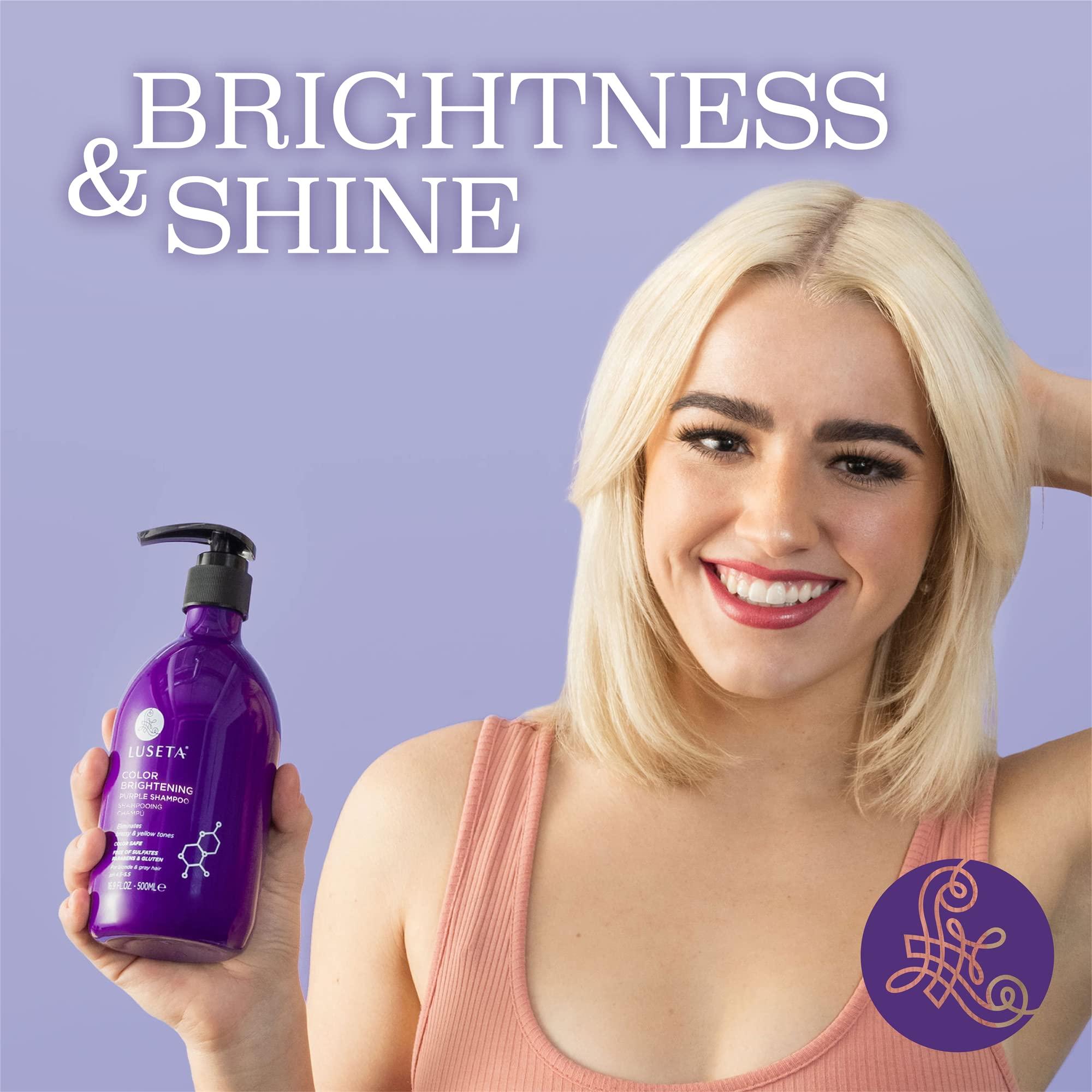 Luseta Purple Shampoo for Women - Blonde, Grey, Color Treated, Curly and Damaged Hair - 16.9oz, Sulfate & Paraben Free - Image 6
