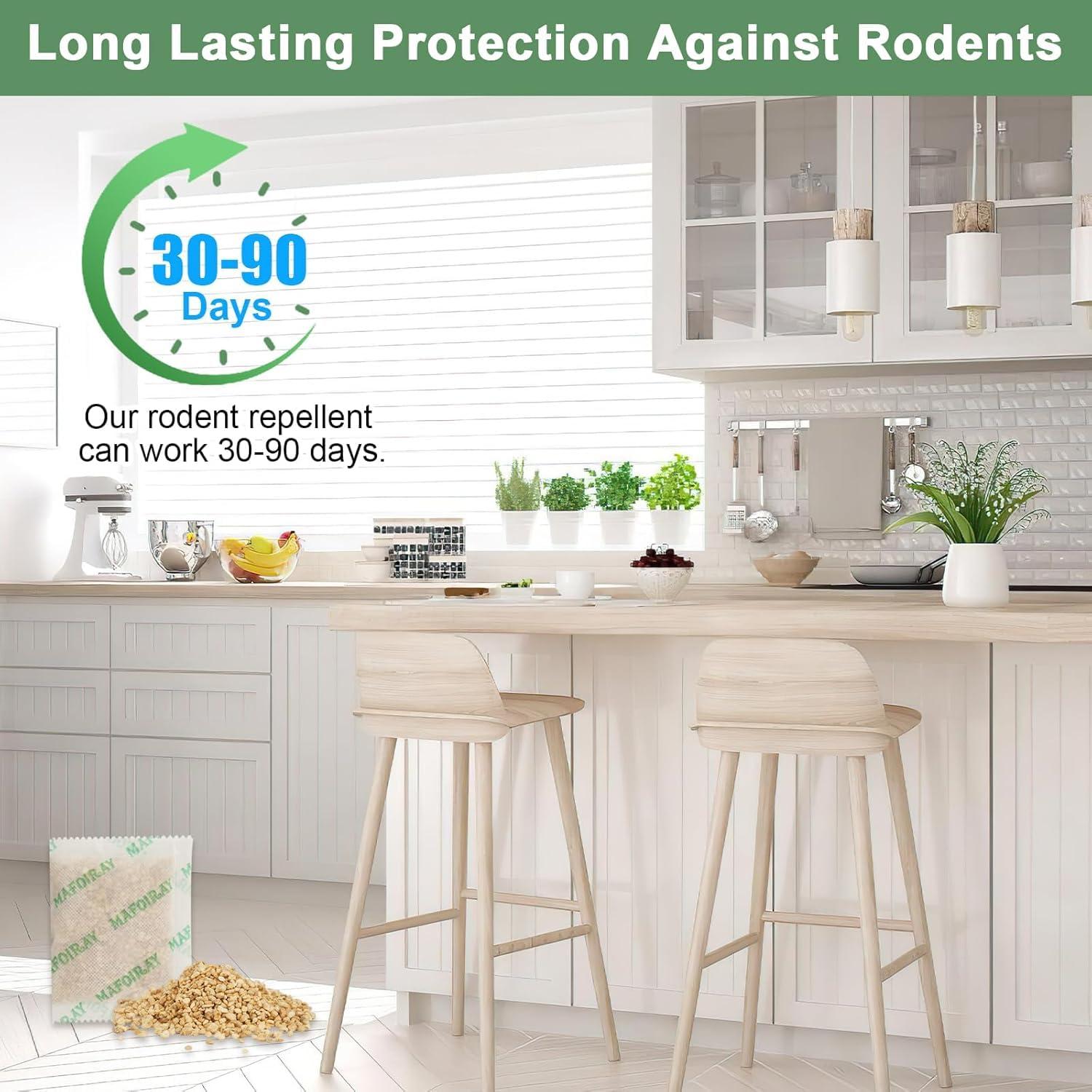 Rodent Repellent, Mouse Repellent Pouches Squirrel Repellent Natural Rodent Repelling, Eco-Friendly Peppermint Oil Outdoor to Keep Mice Out, Repel Mice from RV/Car/Garage/Home - Image 6