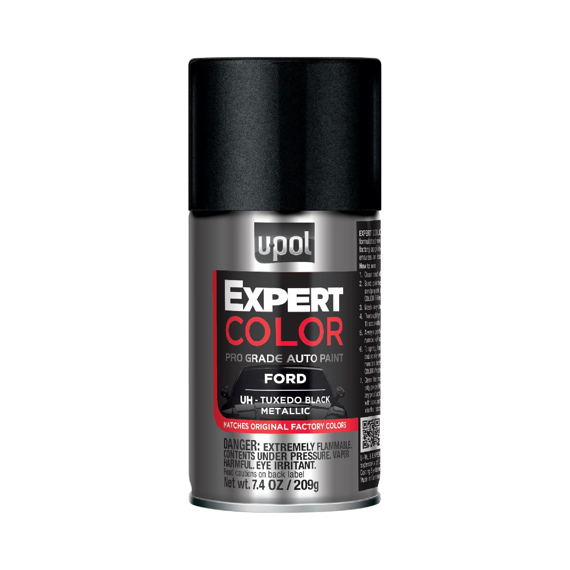 U-POL Expert Color, For Ford UH, Automotive Spray Paint, Professional Grade, Long-Lasting, Easy-To-Use, Tuxedo Black Metallic