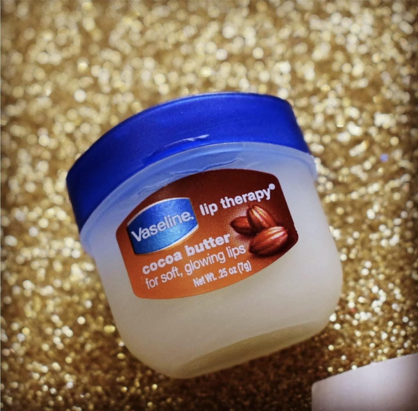 Vaseline Lip Therapy Cocoa Butter 4-Pack – Mini Lip Balms for Soft, Glowing Lips, 0.25 Oz Ea - Image 3