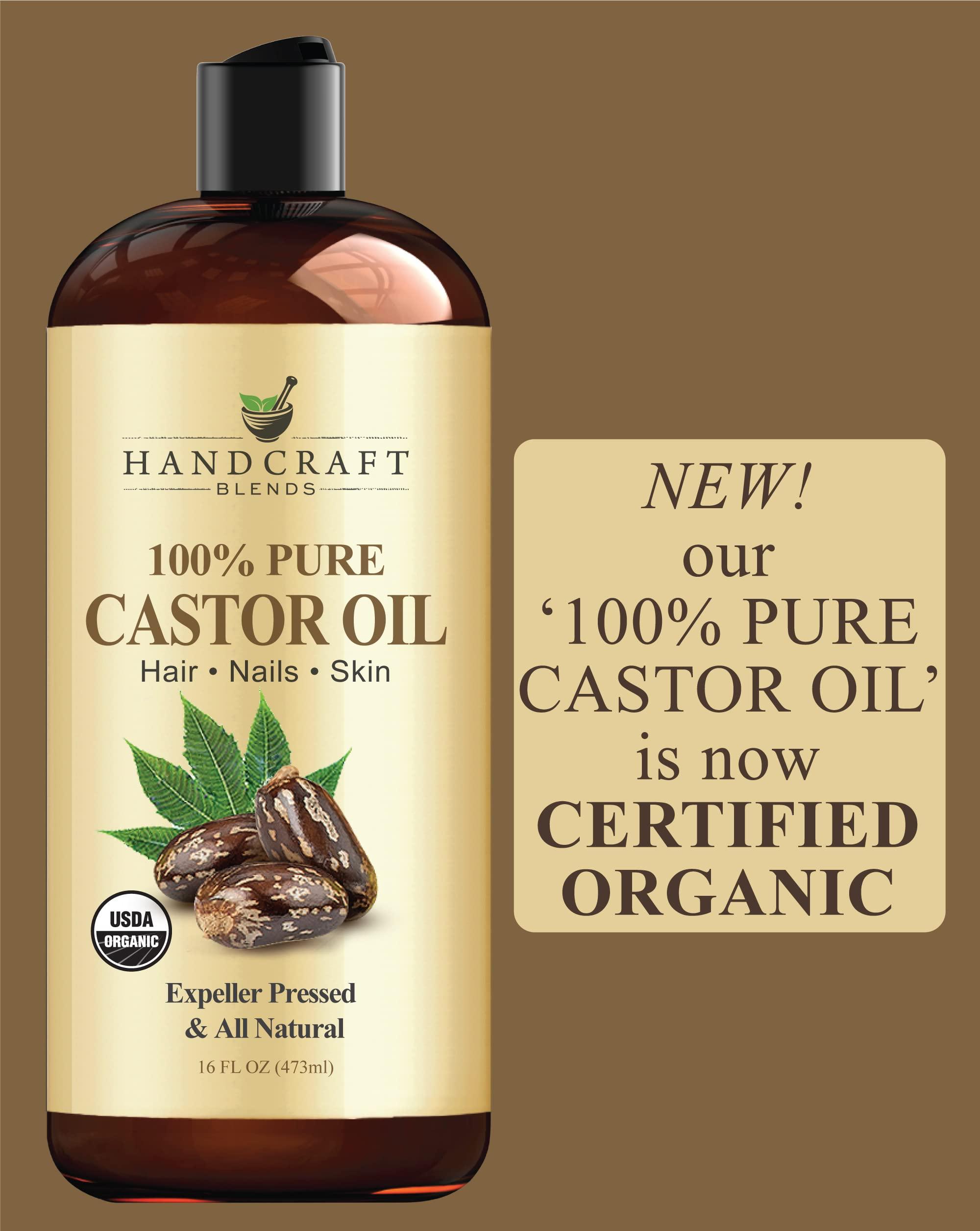 Handcraft Blends Organic Castor Oil - 16 Fl Oz - 100% Pure and Natural - Premium Grade Carrier Oil for Hair Growth, Eyelashes and Eyebrows - Hair and Body - Expeller-Pressed & Hexane-Free - Image 8