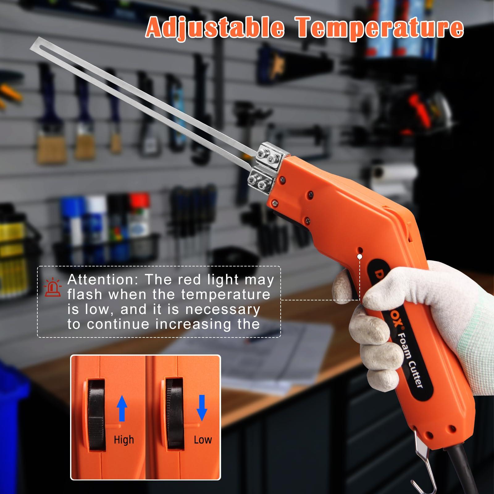 DOMINOX Hot Knife Foam Cutter, Foam Cutting Tool Kit, Heavy-duty Case Styrofoam Cutter for Cutting Foam Board Insulation, EPP, EPS, XPS, EVA, EPE, PU, KT Board, Sponge, Nylon - Image 6