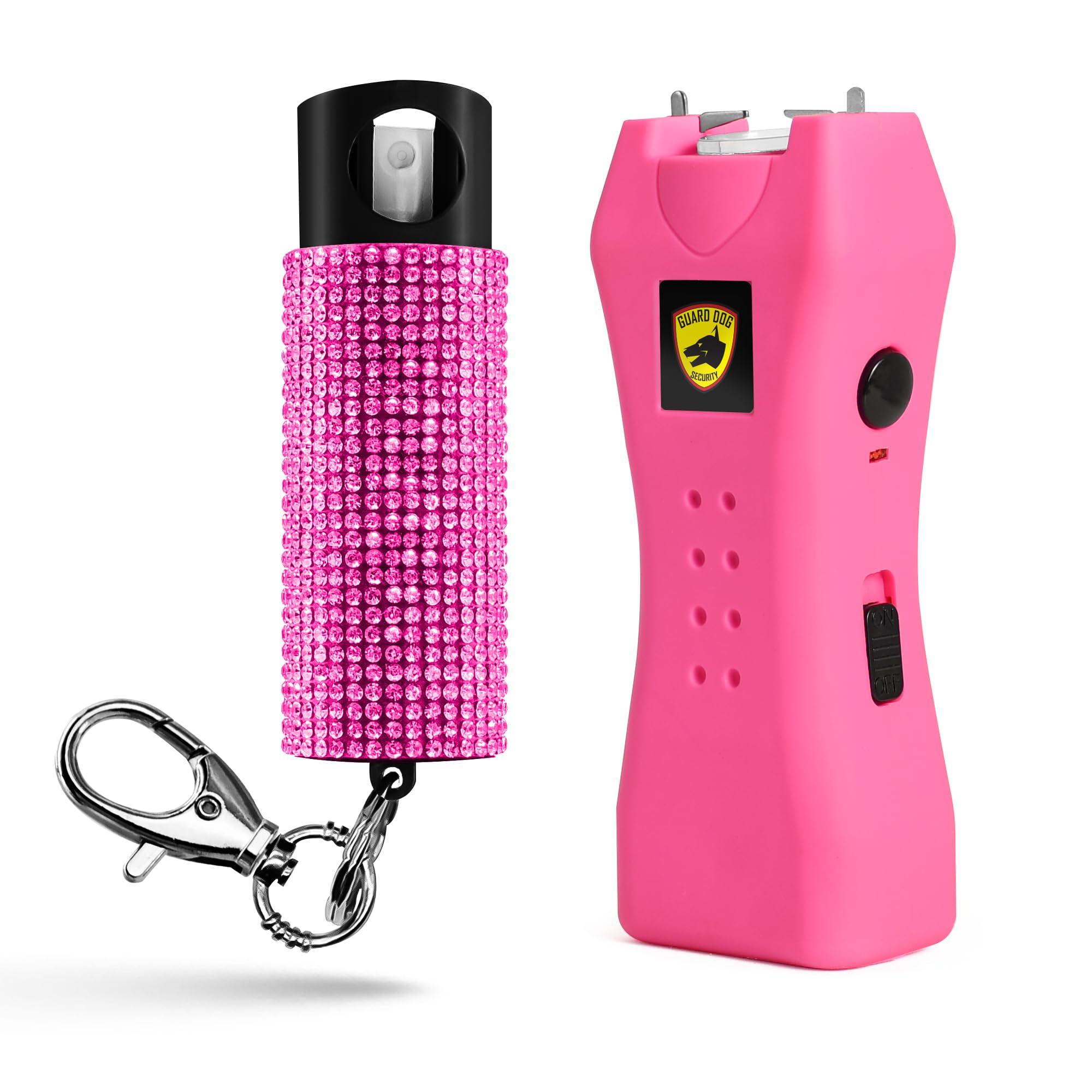 Guard Dog Security Pepper Spray and Stun Gun Flashlight, Rechargeable, Self-Defense Keychain for Women, Pepper Spray Stun Gun Combo, Personal Security Value Set, Rechargeable Flashlight, 0.5 fl oz