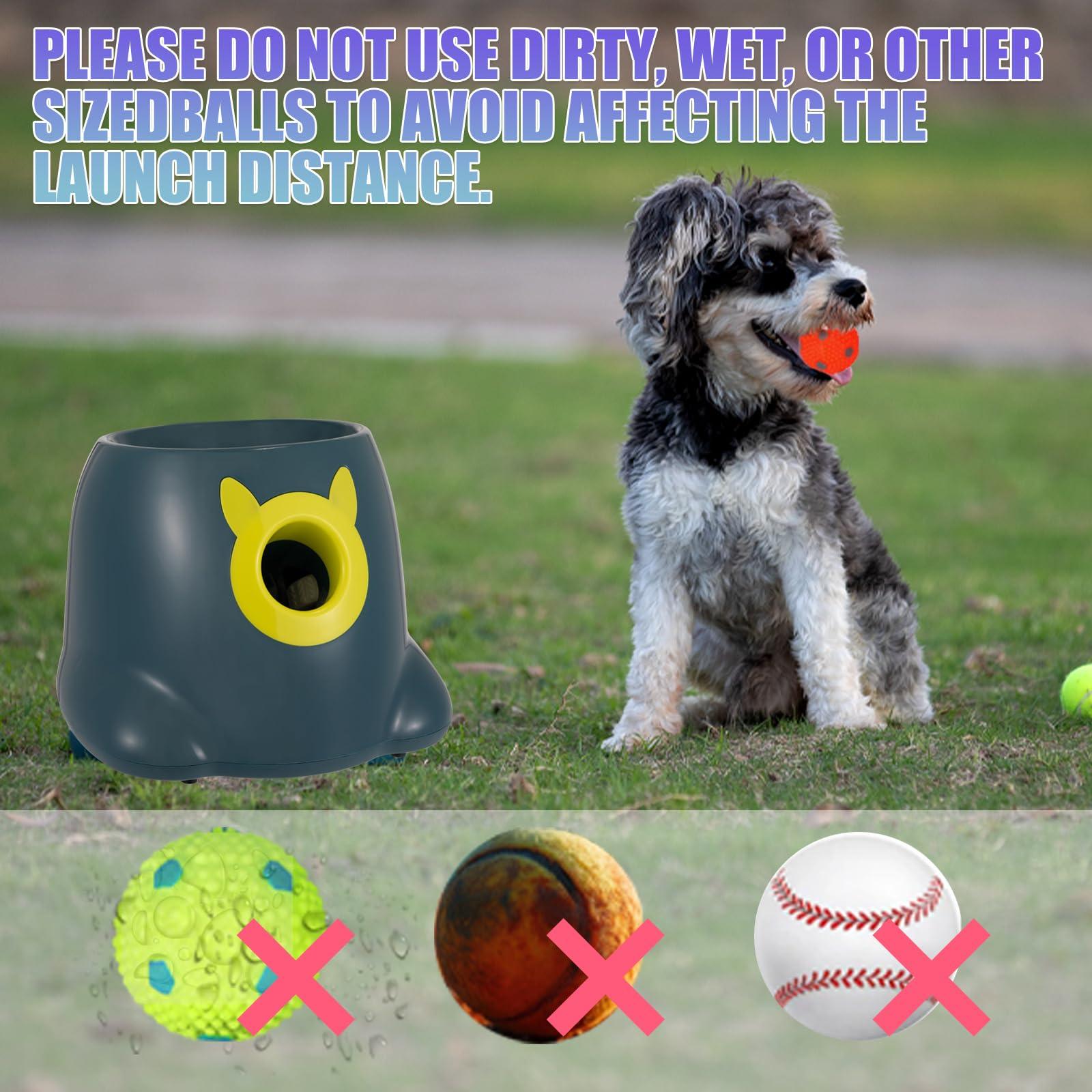 WIGGLYTAIL Automatic Ball Launcher for Dogs, Dog Fetch Ball Thrower Launcher, 3 Adjustable Distances, Interactive Pet Self Playing for Small Dogs and Puppies with 10 Balls (2 inches) - Image 8
