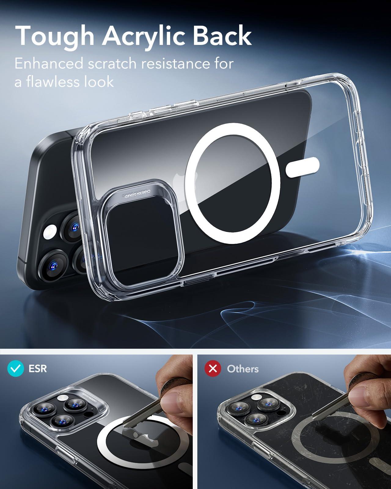 ESR for iPhone 16 Pro Case, Compatible with MagSafe, Shockproof Military-Grade Protection, Magnetic Phone Case for iPhone 16 Pro 6.3 inch, Clear - Image 8