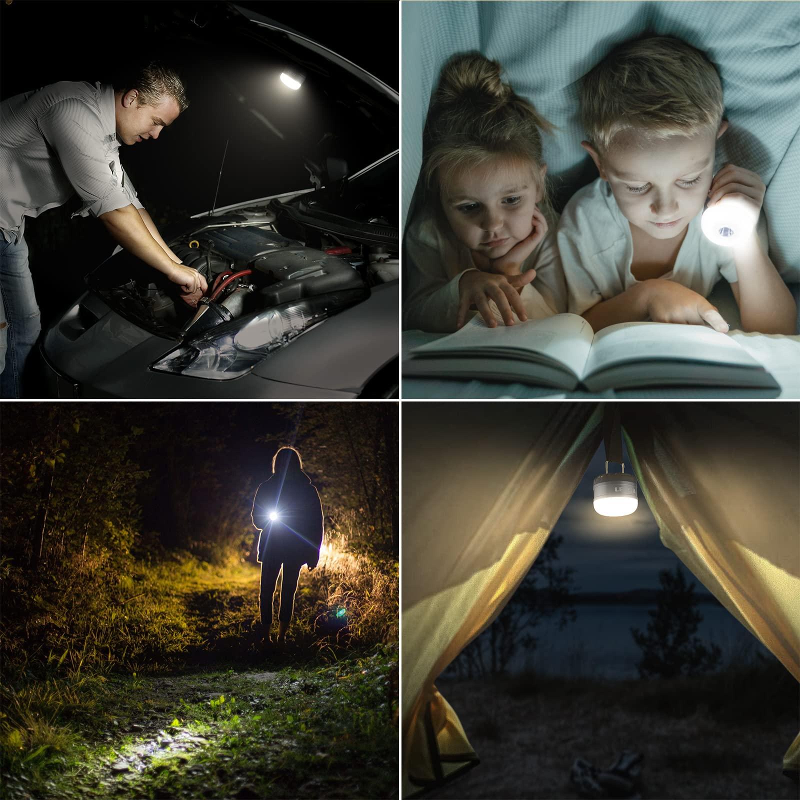 LE LED Camping Lantern Rechargeable, 310LM, 5 Light Modes, Power Bank, Waterproof, Mini Flashlight with Magnetic Base for Hurricane Emergency, Outdoor, Hiking, Home and Car - Image 8