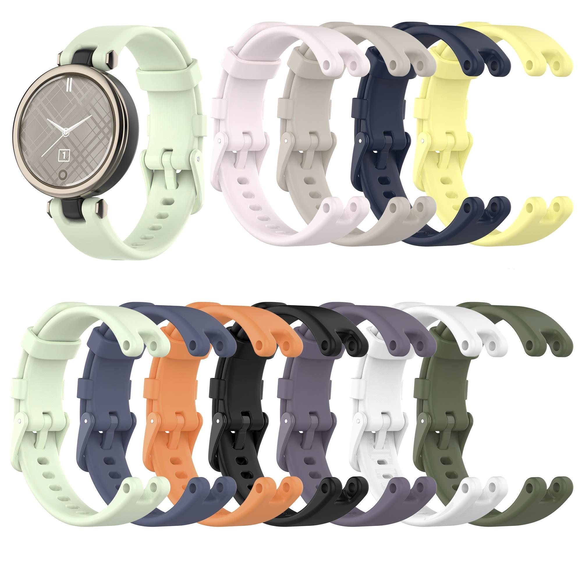 Compatible with Garmin Lily/Lily 2 Bands, Replacement Silicone Water Resistant Fitness Watch Wrist Band Strap for Lily/Lily 2 Smartwatch with Adapter Tools Accessories