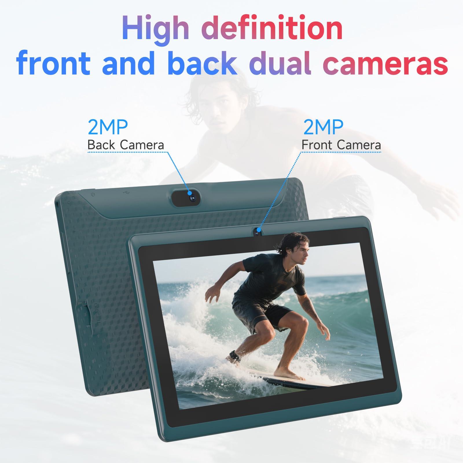 Android 14 Tablet 7 inch Tablets with Case, 8GB RAM 32GB ROM 1TB Expand, Quad-Core Processor Tablet PC, 1024 x 600 IPS Screen, Dual Camera, 3000mAh Battery, Bluetooth, WiFi, GMS, Widevine L1, Navy - Image 5