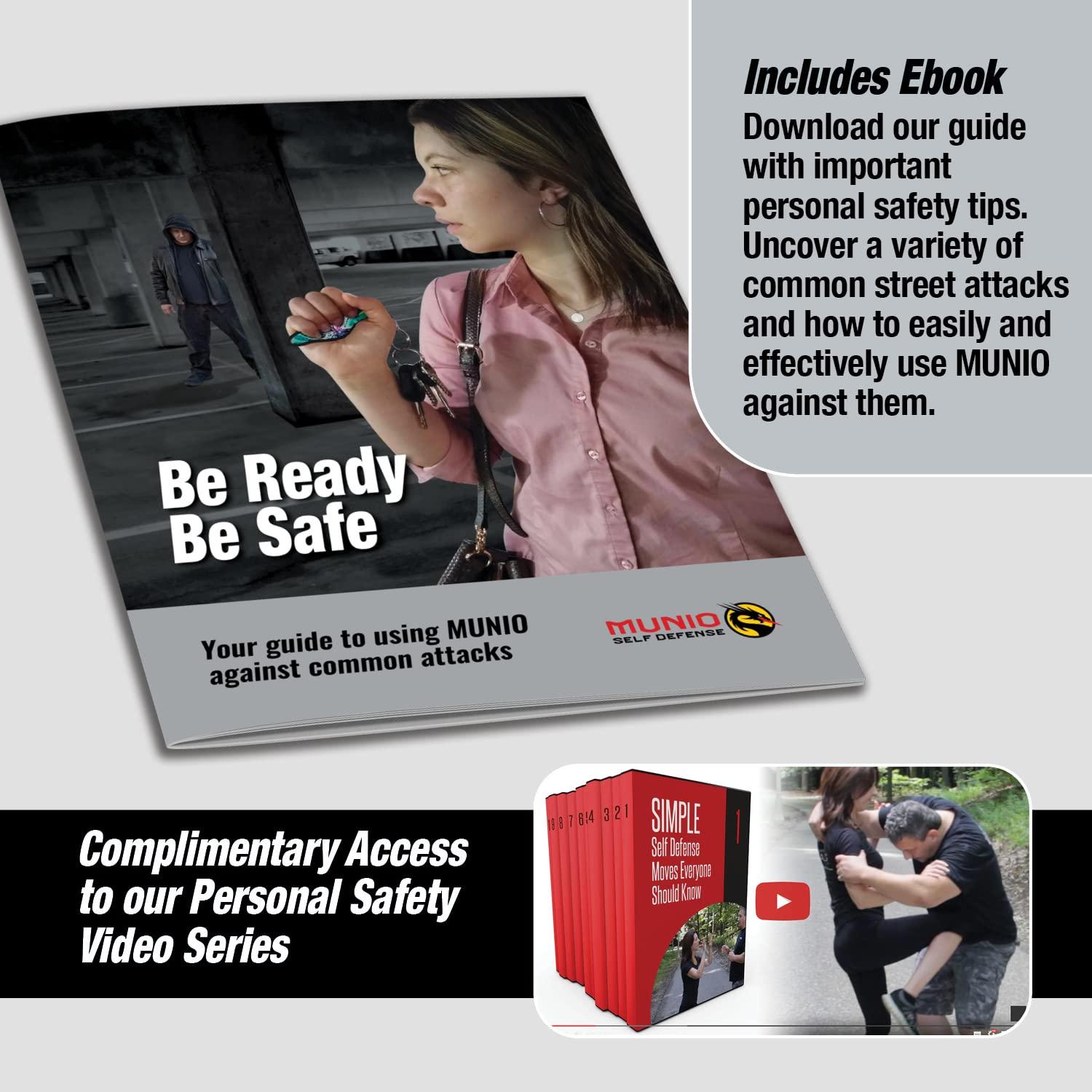 MUNIO Original Self Defense Keychain Kit - Self Protection Personal Safety Essentials, Portable Defense Kubotan - Image 5