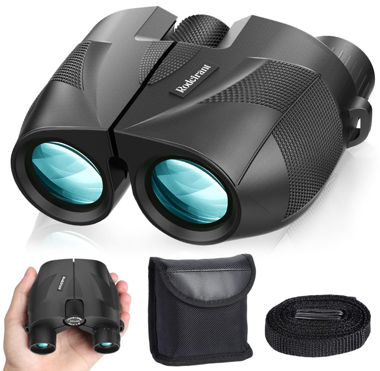 20x25 Compact Binoculars for Adults High Powered and Kids,Waterproof Binoculars for Hunters with Low Light Vision,Easy Focus Bird Watching for Adults Outdoor Hunting and Travel