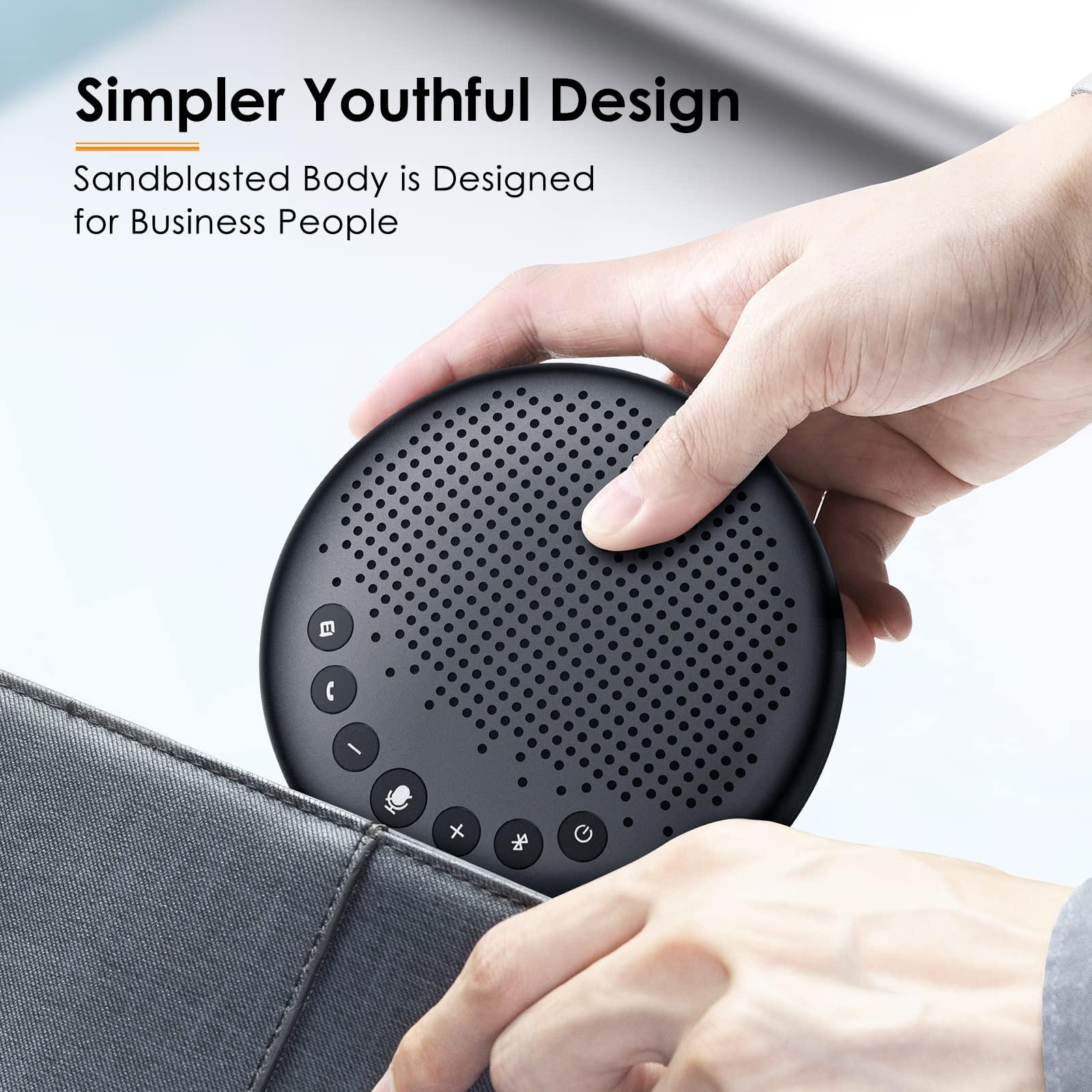EMEET Conference Speaker and Microphone Luna 360° Voice Pickup w/Noise Reduction/Mute/Indicator USB Bluetooth Speakerphone w/Dongle for 8 People Daisy Chain for 16 Compatible with Leading Software - Image 8