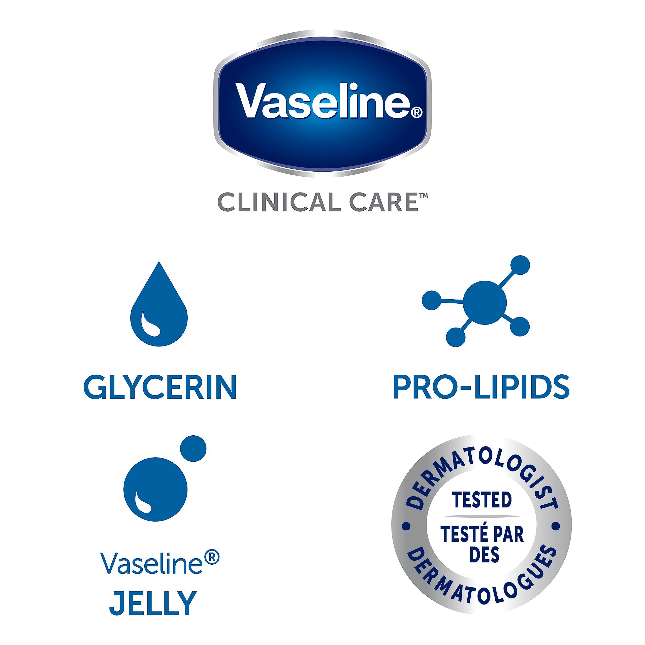 Vaseline Lotion for Dry Skin - Clinical Care, Extremely Dry Skin Rescue, Body Moisturizer, Fast-Absorbing Body Lotion for Women and Men with Glycerin, Hydrating Lipids, 13.5 Oz Ea (Pack of 2) - Image 3
