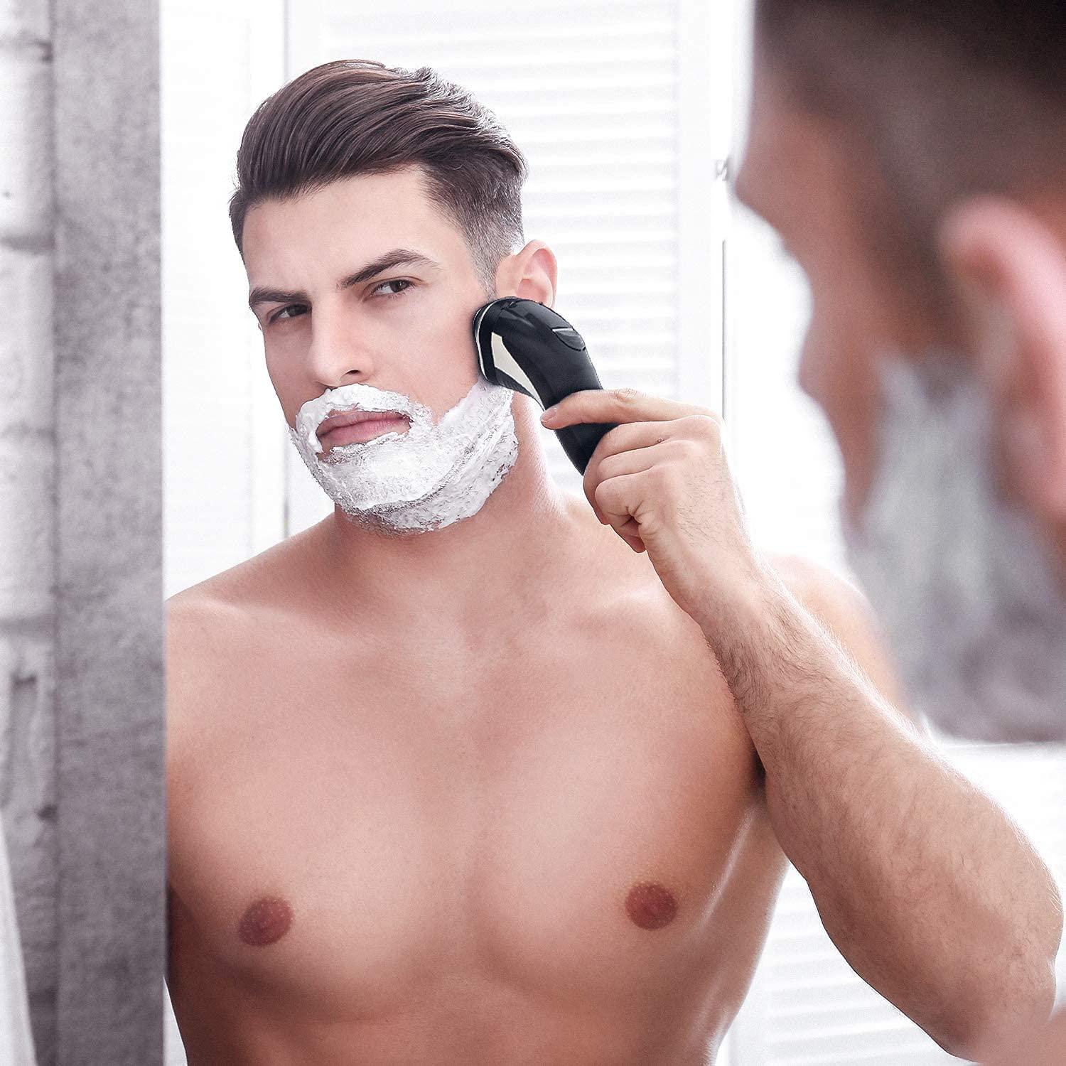 Hatteker Electric Shaver Rotary Razor Men Cordless Beard Trimmer Pop-Trimmer Waterproof - Image 5