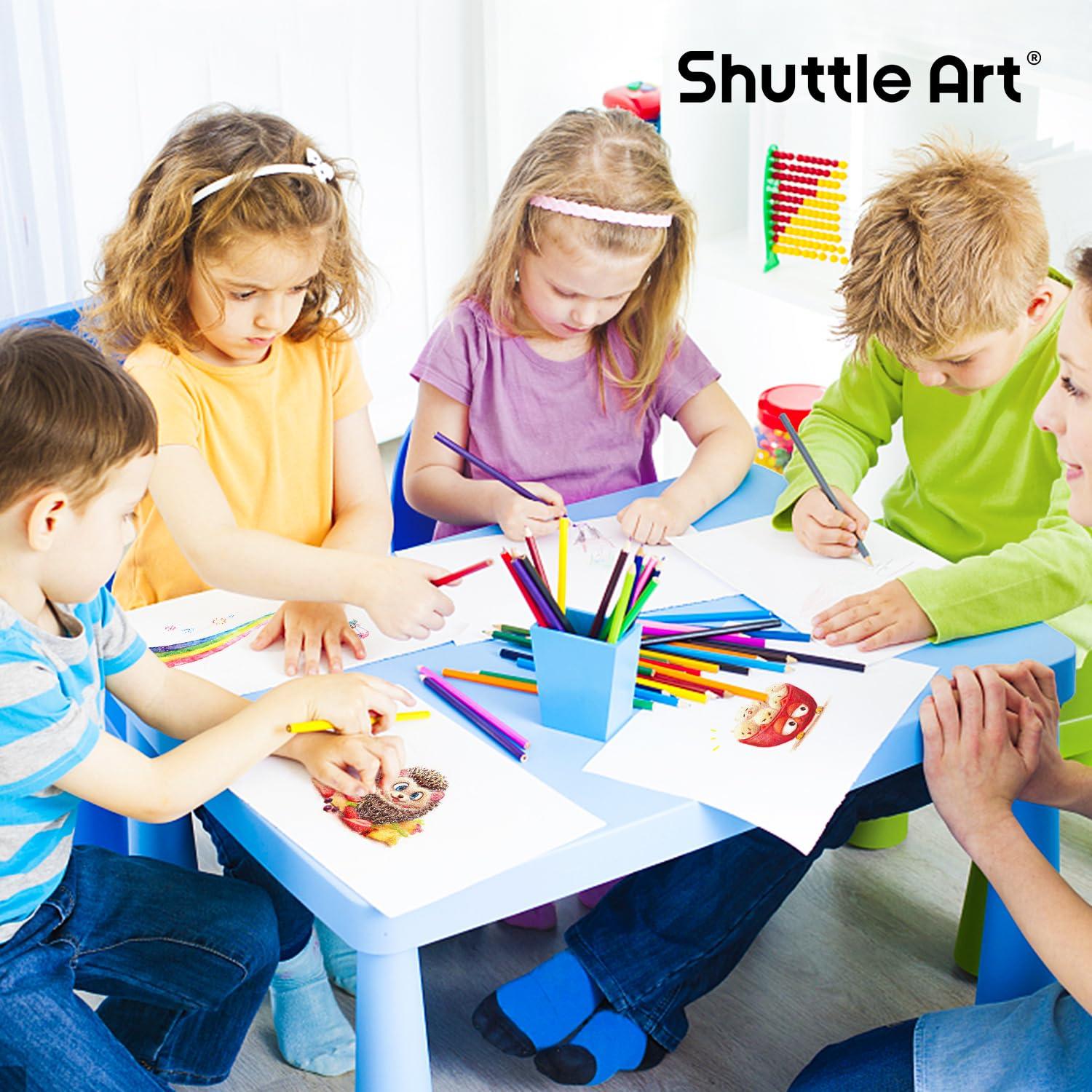 Shuttle Art Colored Pencils Bulk, 408 Pack Coloring Pencil Set Plus 20 Sharpeners, 12 Assorted Colors, Classroom Pack School Supplies - Image 6