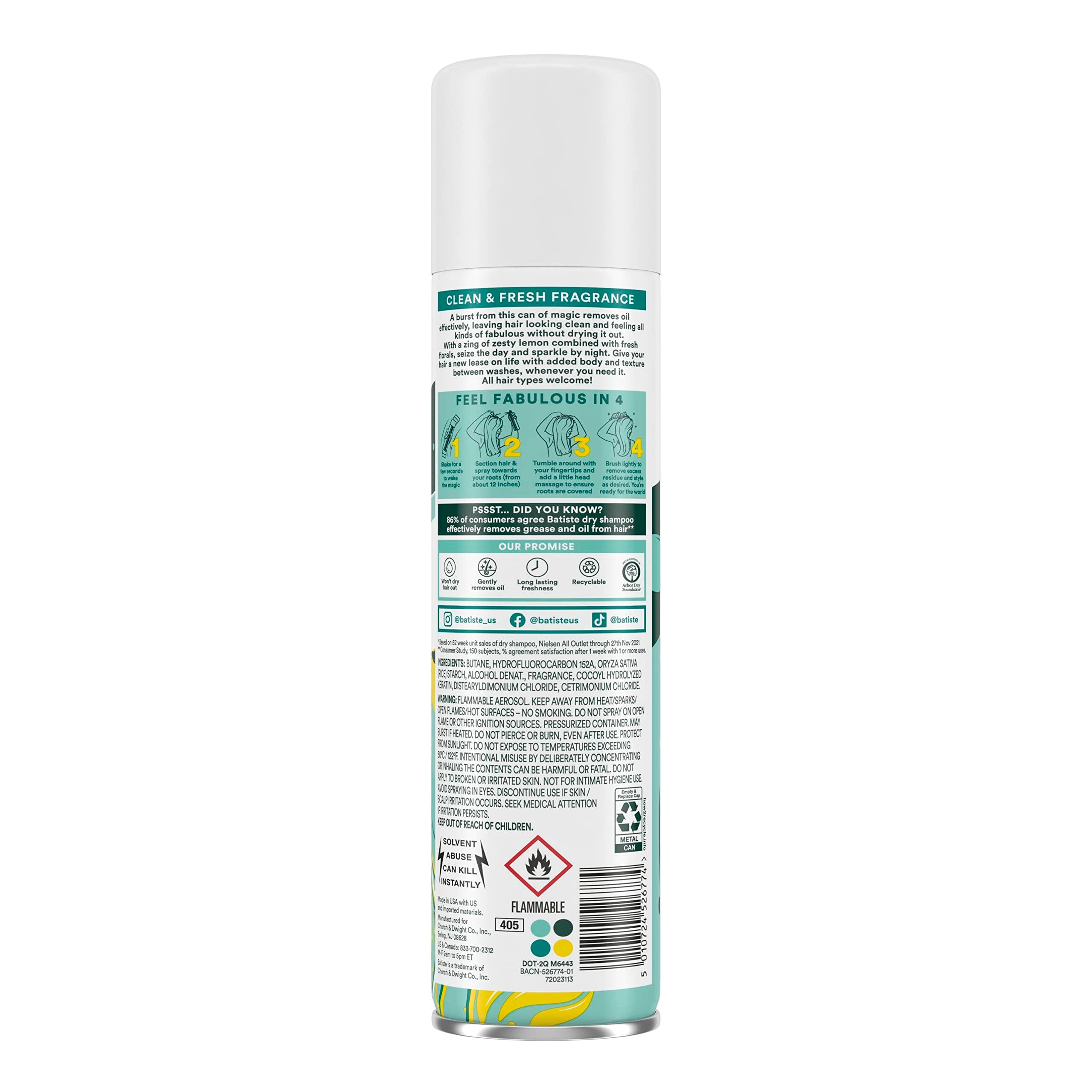Batiste Dry Shampoo, Original Fragrance Classic Clean, Refresh Hair and Absorb Oil Between Washes, Waterless Shampoo for Added Hair Texture and Body, 5.71 oz - Image 11