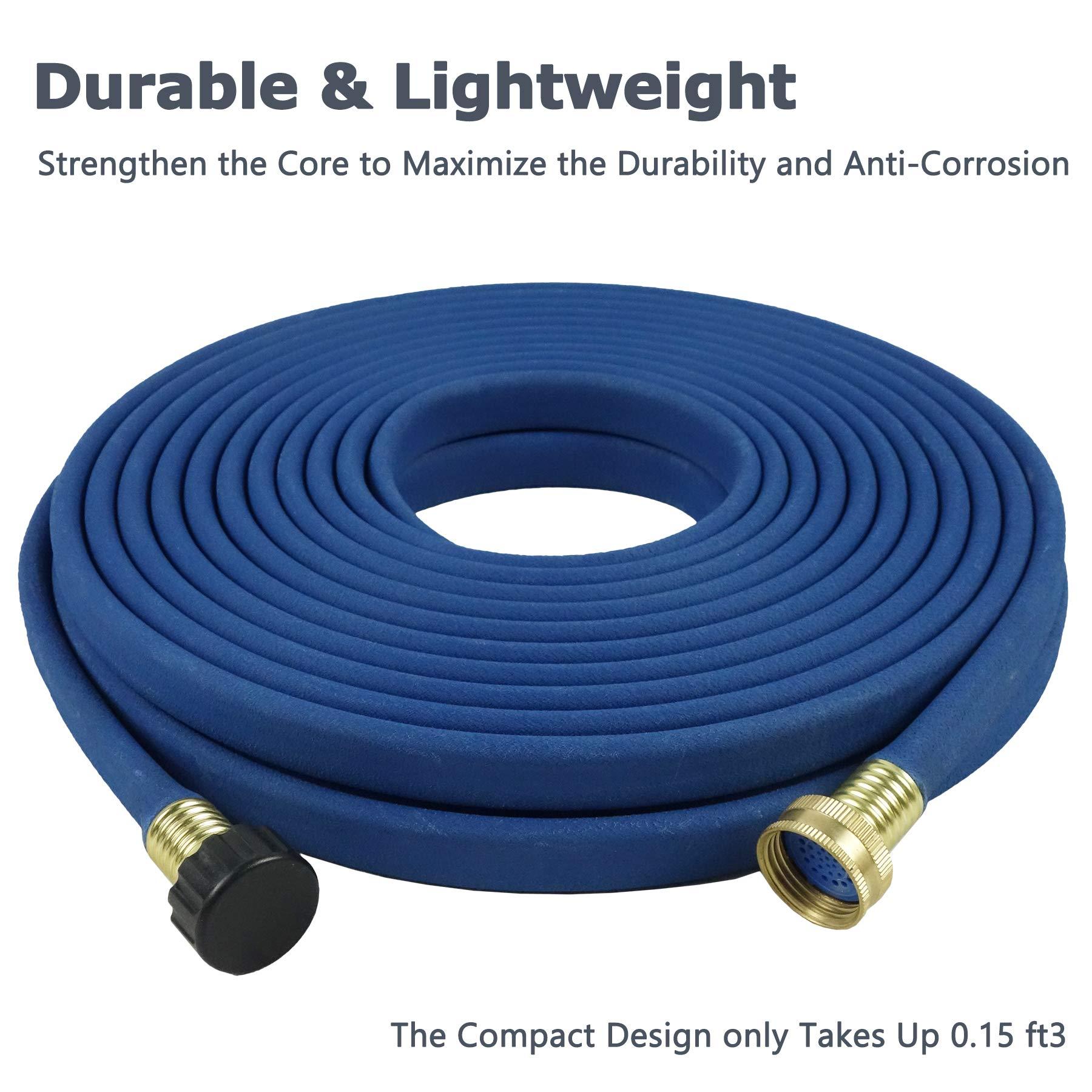 FLORIAX Garden Flat Soaker Hose 1/2 in x 50 ft, More Water Leakage, Heavy Duty, Metal Hose Connector Ends, Save 80% Water Great for Flower beds, Seedling, Landscaping - Image 3