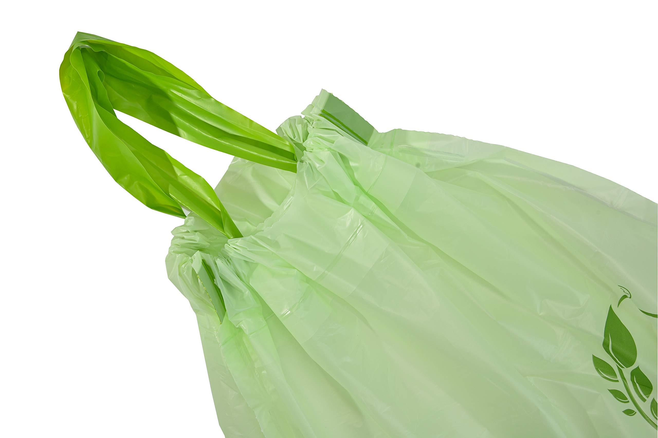 UNNI Compostable Drawstring Bags, 13 Gallon, 49.2 Liter, 30 Count, Heavy Duty 1 Mil, Tall Kitchen Food Scrap Waste Bags, ASTM D6400, US BPI, CMA & Europe OK compost Certified, San Francisco - Image 5