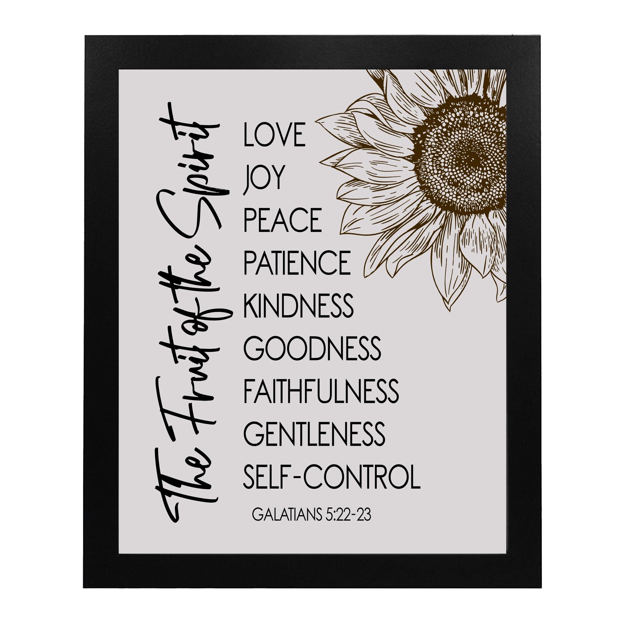Fruit of the Spirit - Sunflower Rustic Christian Wall Decor, Inspirational Bible Verse Wall Art Print for Living Room, Home, Office, Farmhouse & Church Decor (Unframed, 11 x 14 inches) - Image 8