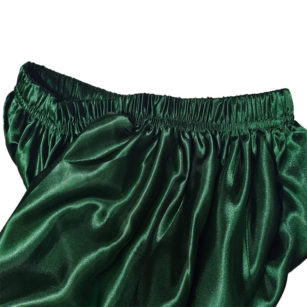 Ladies 90cm Satin Maxi Midi Skirt Long Dress Elastic Waist for Belly Dance Princess Party Cosplay Costume - Image 3