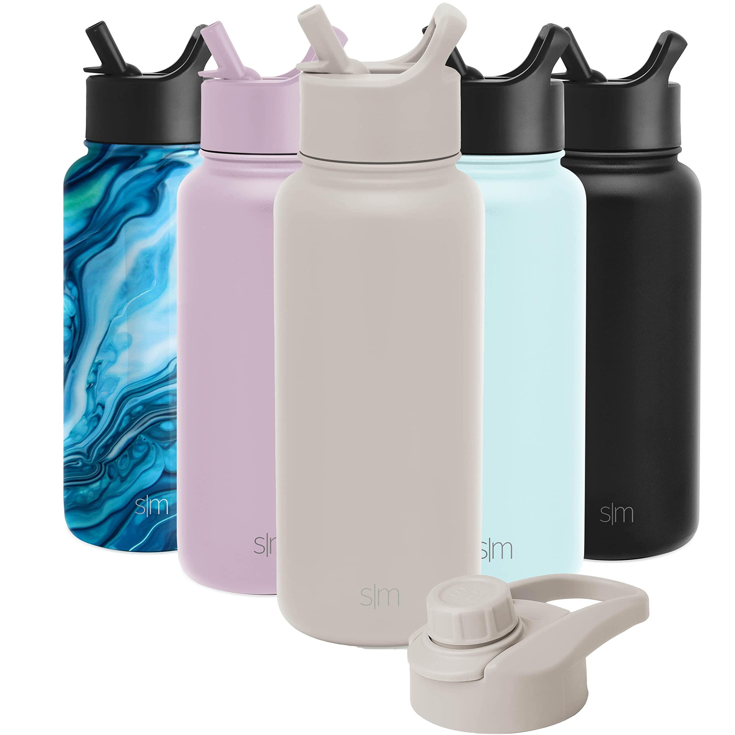 Simple Modern Water Bottle with Straw and Chug Lid Vacuum Insulated Stainless Steel Metal Thermos Bottles | Reusable Leak Proof BPA-Free Flask for Sports | Summit Collection | 32oz, Almond Birch - Image 4