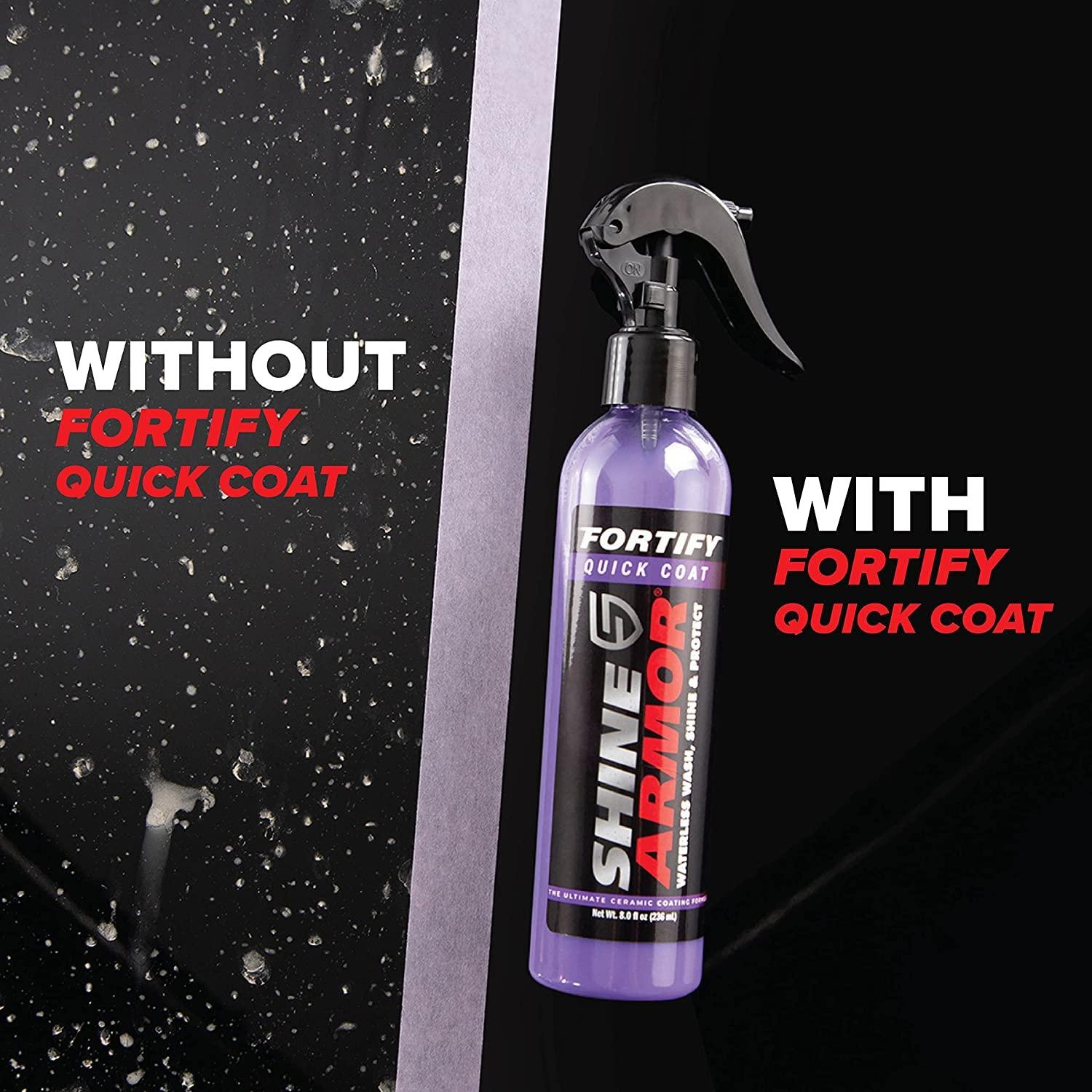 Car Wax Spray and Ceramic Coating for Cars - 3 in One Waterless Car Wash and Detailing for Maximum Shine - High Gloss Top Coat, Protective Auto Wax - 16FlOz by Shine Armor - Image 4