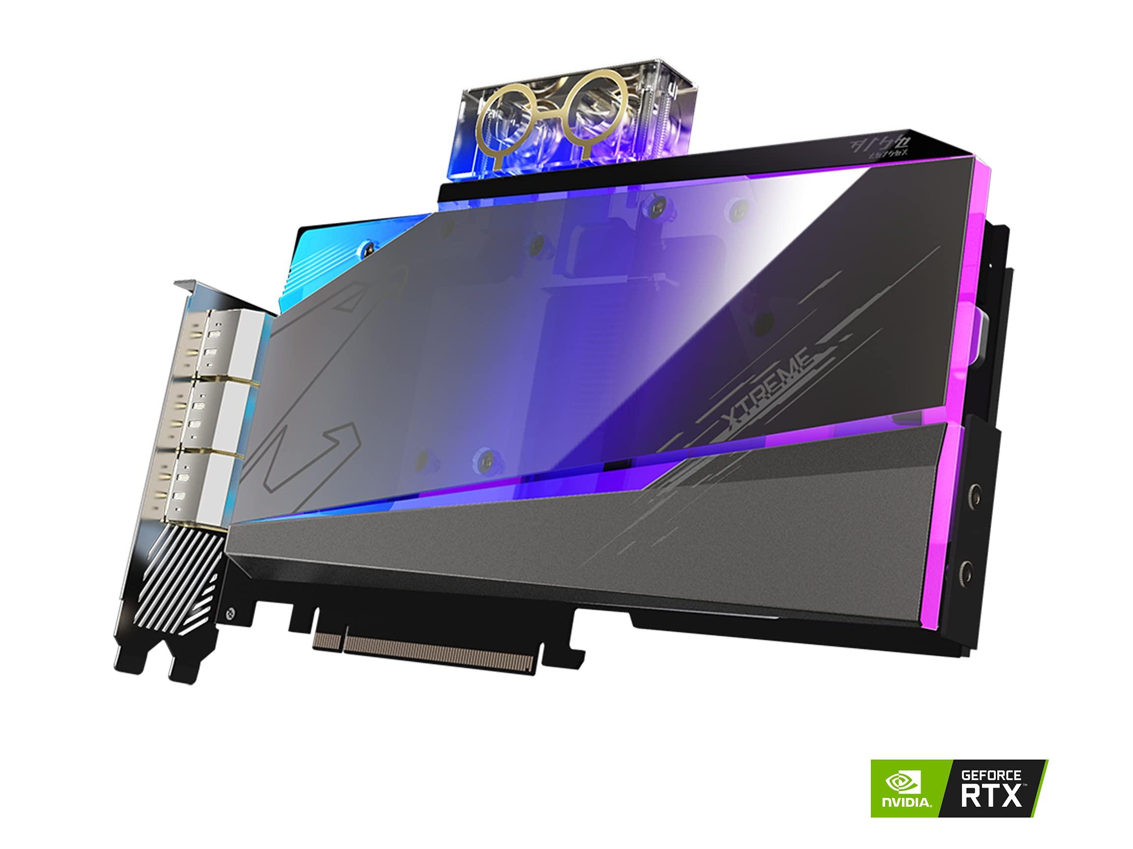 GIGABYTE AORUS GeForce RTX 3080 Xtreme WATERFORCE WB 10G (REV 2.0) Graphics Card, Water Block Cooling System, LHR, 10GB 320-bit GDDR6X, GV-N3080AORUSX WB-10GD REV2.0 Video Card - Image 3