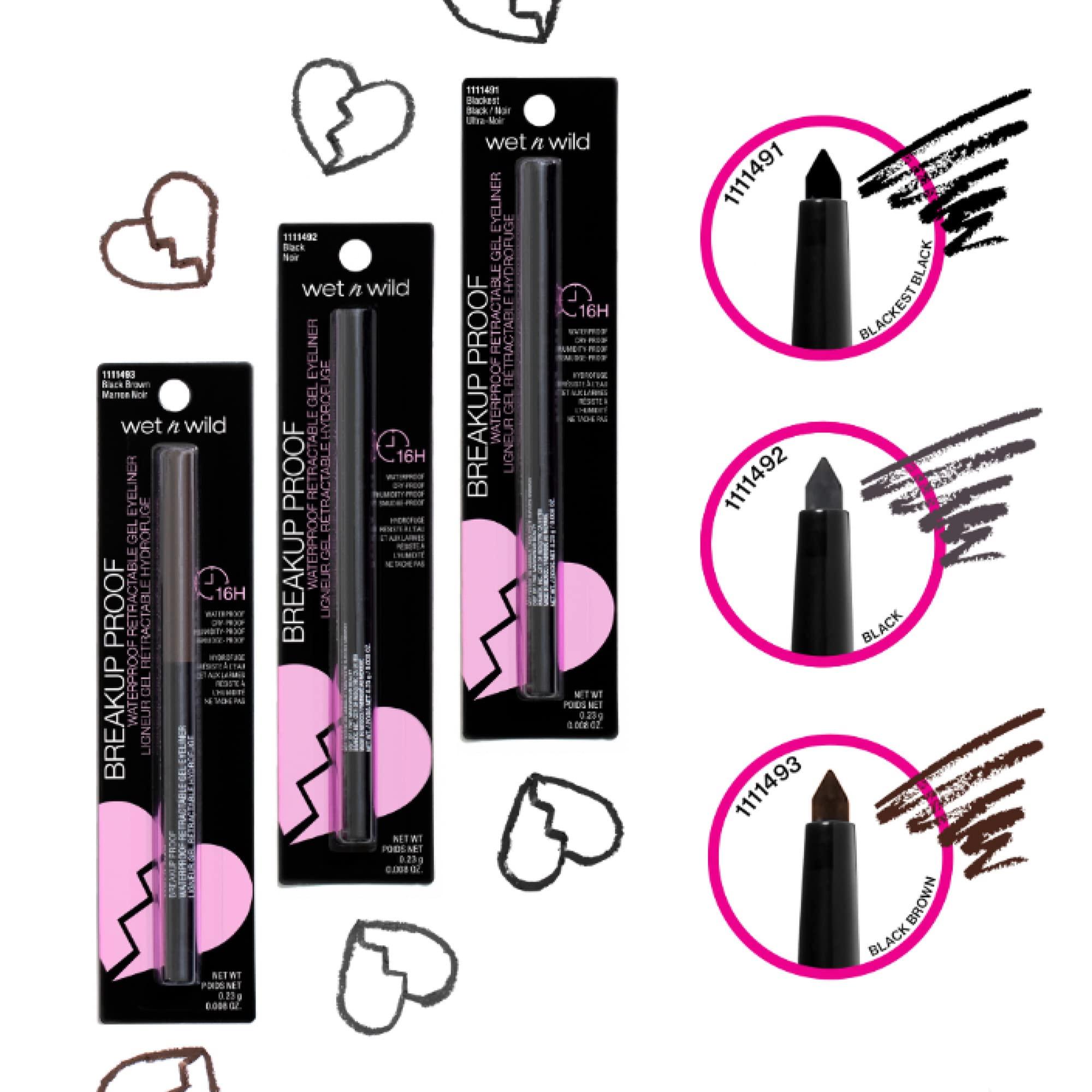 wet n wild Mega Last Breakup Proof Retractable Eyeliner - Waterproof 16-Hour Long-Lasting Wear, Cruelty-Free & Vegan - Blackest Black - Image 11