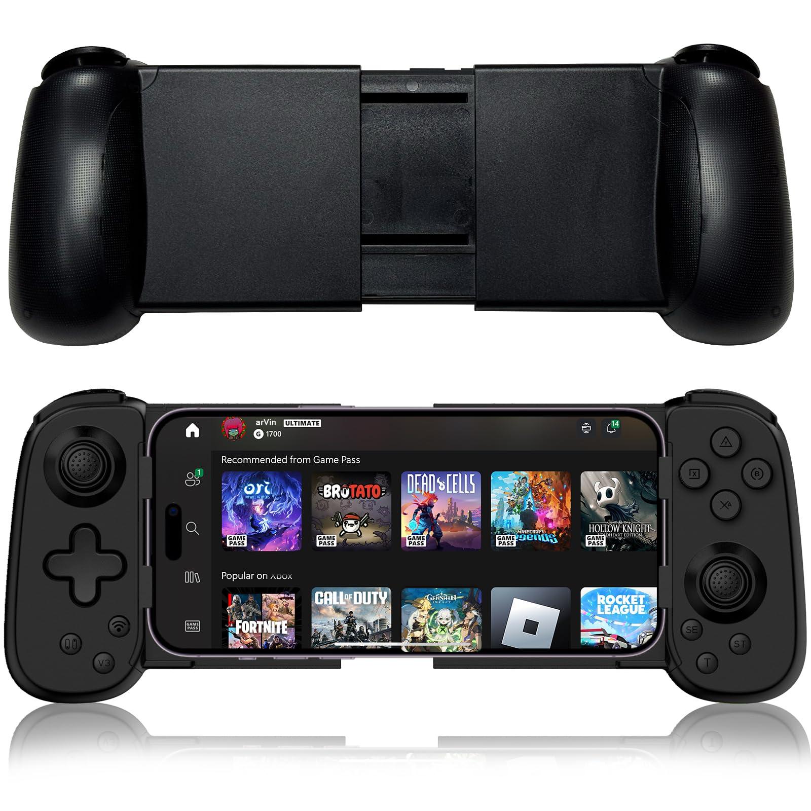 arVin Mobile Gaming Controller for iPhone 16/15/14/iPad/Android Phone/Tablet/Switch, PS Remote Player Gamepad for PS5/PS4/Xbox/PC, Wireless Joystick Play Cloud Gaming, Arcade Mfi Games, CODM, Roblox