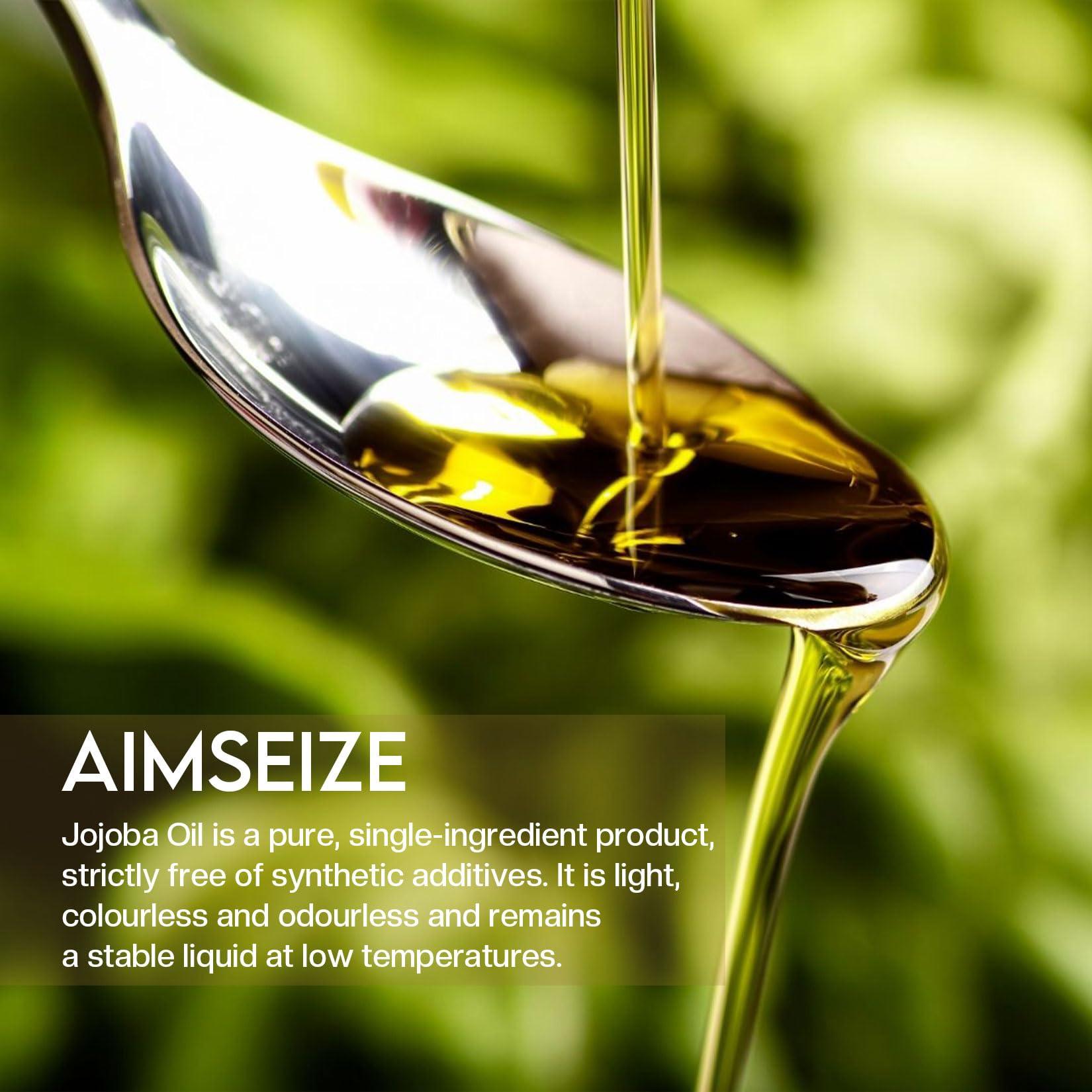 AIMSEIZE 100% Pure Jojoba Oil - Cold Pressed - Natural Based Oil - Moisturizing Massage Oil for Face, Hair, Skin & Nails - Image 6
