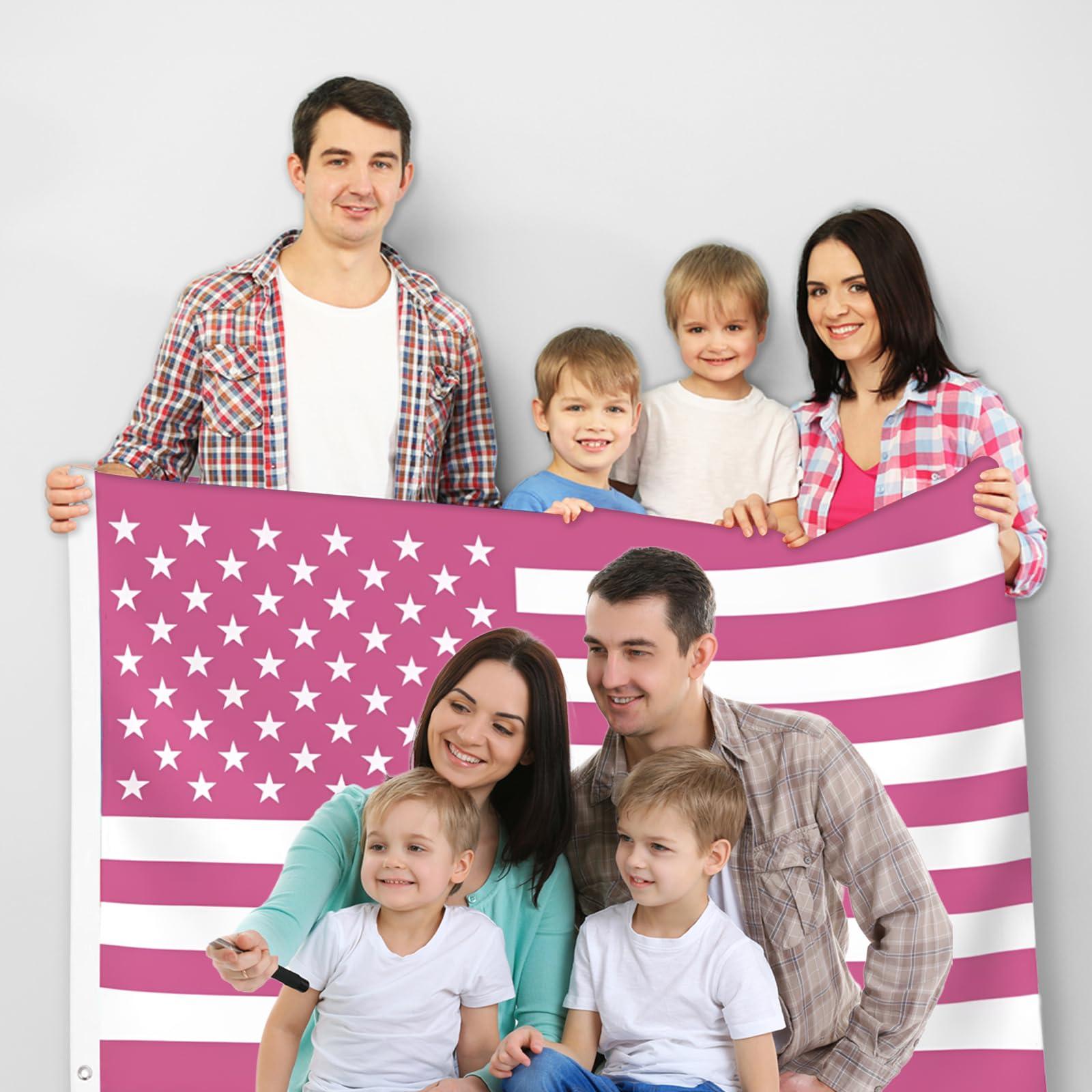 TOPCARPENTER Custom Flags Personalized Pink America Flag - 3X5 Ft Flag Design Your Image Funny Poster for Decor Living Rooms Bedrooms - Image 8