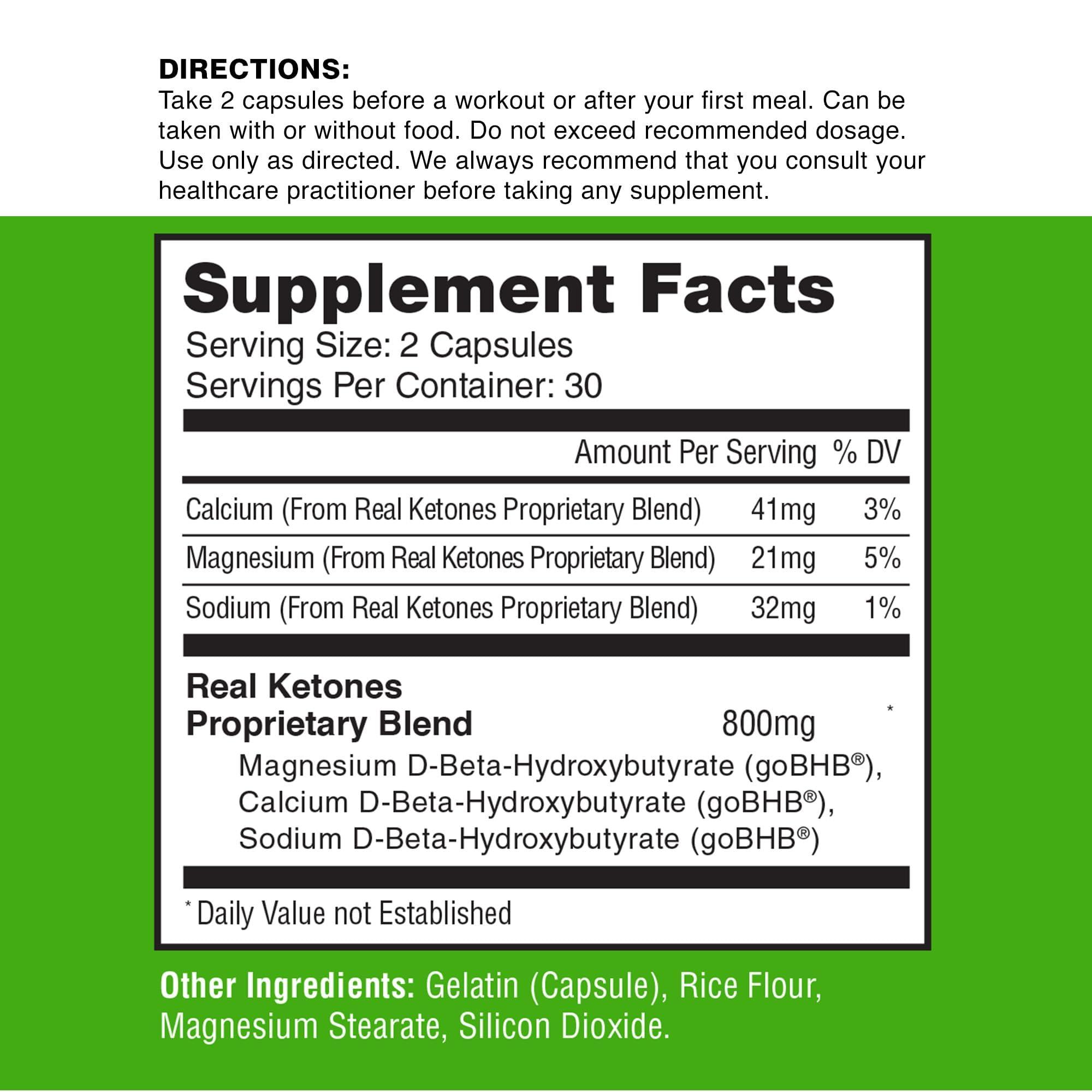 Keto BHB Salts Capsules - Sodium Calcium & Magnesium BHB Capsules with Patented goBHB Beta-Hydroxybutyrate Electrolytes - Exogenous Ketones Supplement for Enhanced Energy Focus & Rapid Ketosis - Image 5