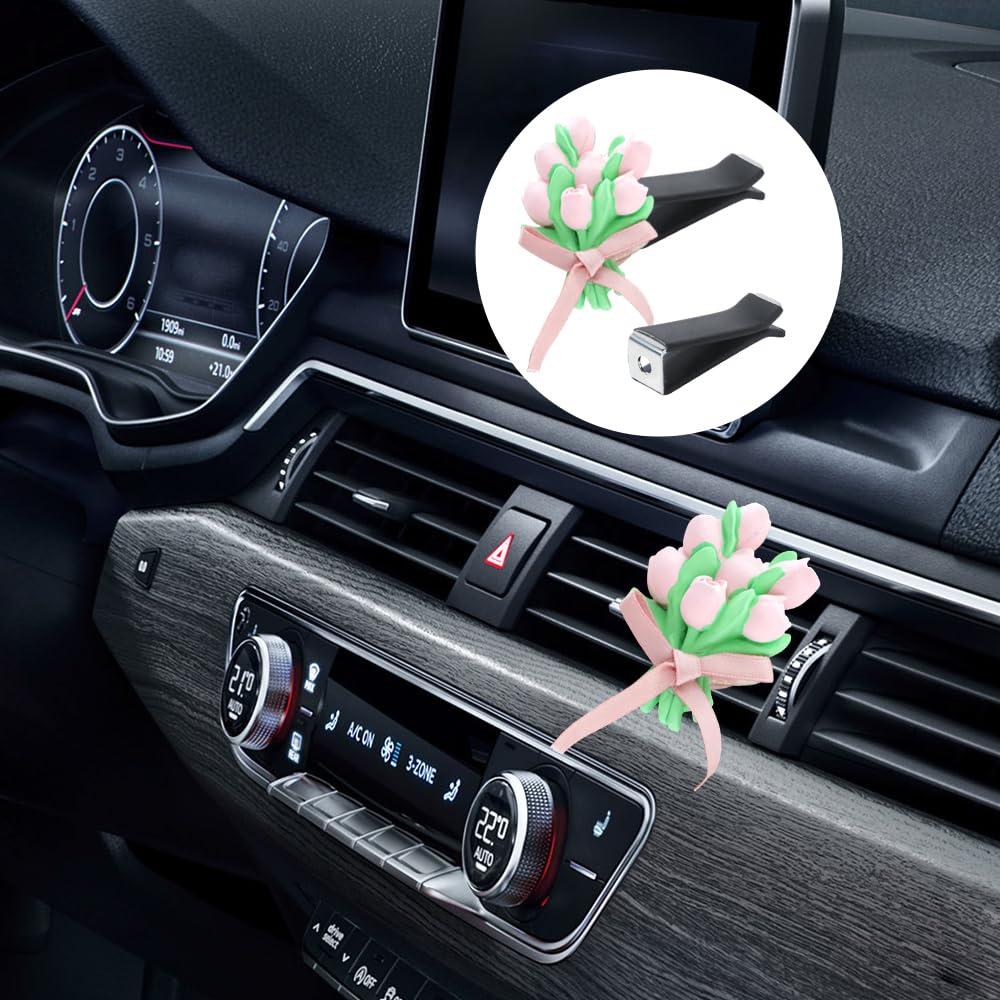 AOCISKA 20 Pieces Square Head Car Vent Clips,Car Auto Air freshener Outlet Clips Car Diffuser Vent Clip,Car Outlet Perfume Clips Auto Air Conditioner Clips, Air Freshener Vent Clips - Image 3