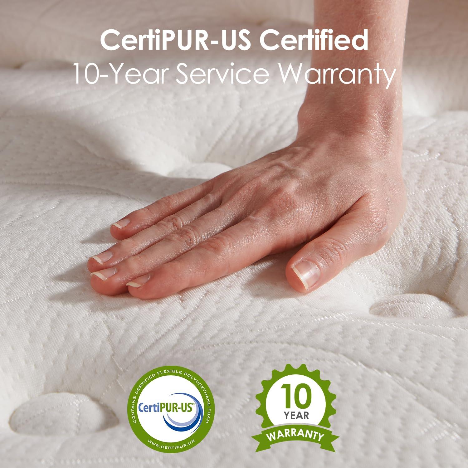King Size Mattress 12 Inch - Medium Firm Hybrid Mattress with Memory Foam & Zoned Pocket Springs for Pressure Relief, Quiet Sleep | Fiberglass-Free, CertiPUR-US Certified | King Mattresses in a Box - Image 7