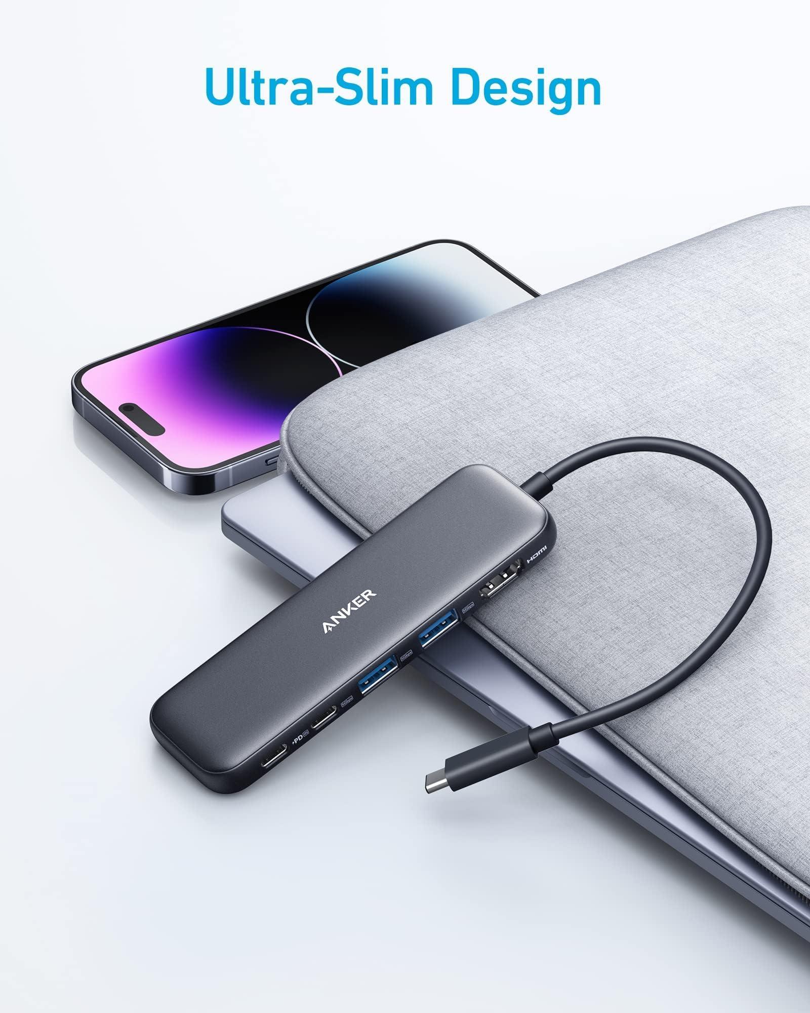Anker USB C Hub, 5-in-1 USBC to HDMI Splitter with 4K Display, 1 x Powered USB-C 5Gbps & 2×Powered USB-A 3.0 5Gbps Data Ports for MacBook Pro, MacBook Air, Dell and More - Image 6