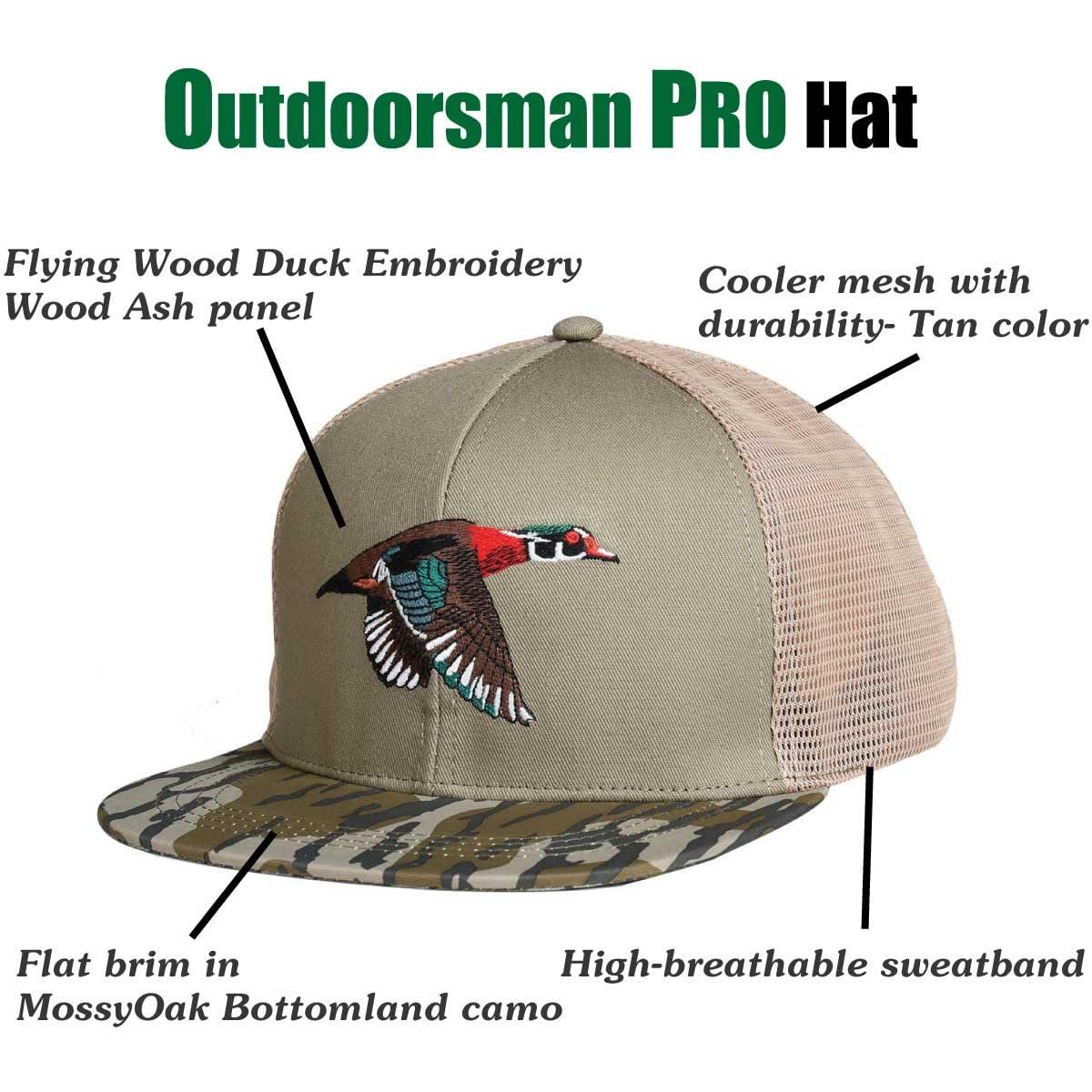 EDTREK Outdoorsman Pro Trucker Breathable Mesh Performance Cap - Flat Brim Snapback Hat - Image 5