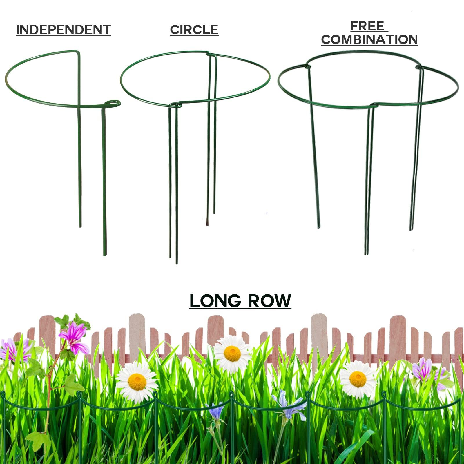 LEOBRO Plant Support Stakes, 4 PCS Plant Stakes, Plant Support, Peony Cages and Supports, Garden Stakes, Plant Stakes for Indoor Outdoor Plants, Hydrangea Support Cage, 10" W x 15.8" H - Image 8