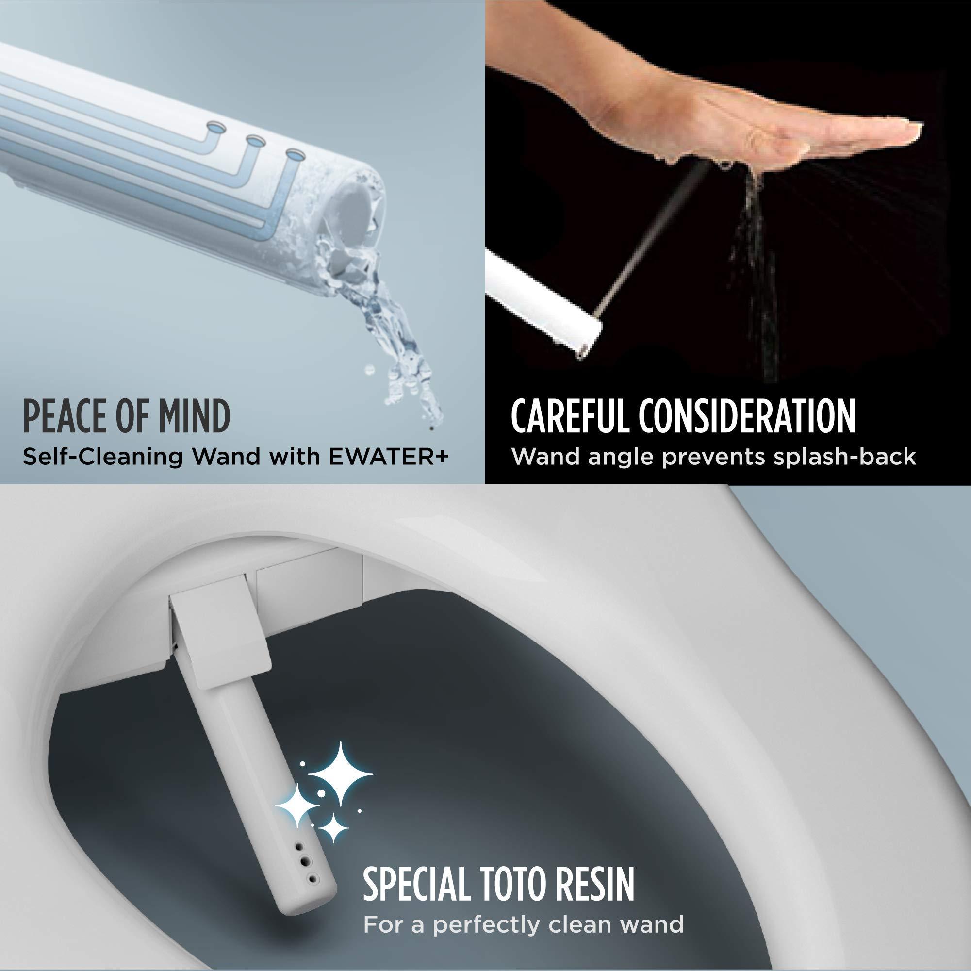 TOTO SW3084#01 WASHLET C5 Electronic Bidet Toilet Seat with PREMIST and EWATER+ Wand Cleaning, Elongated, Cotton White - Image 6