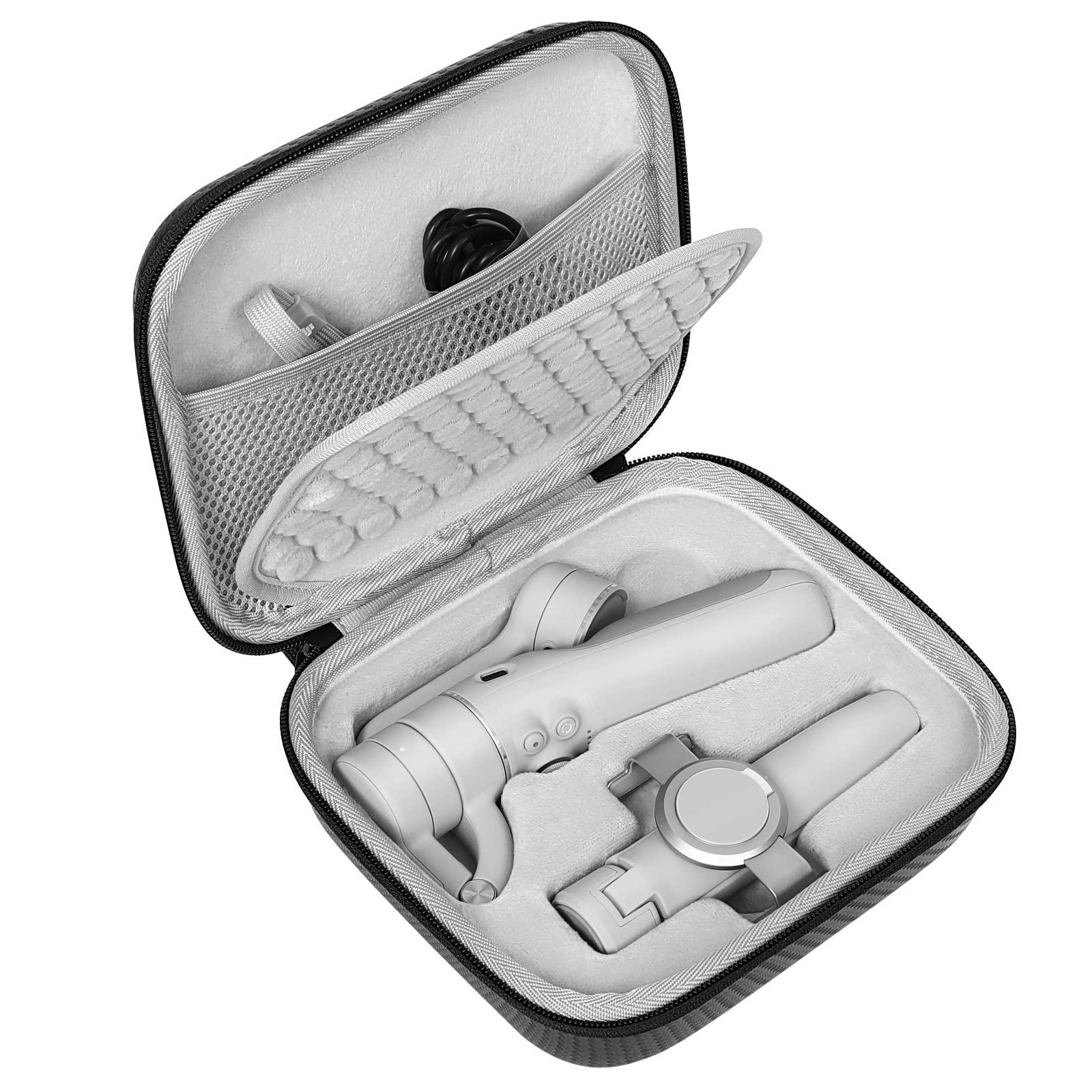 MOSISO Hard Travel Carrying Case Compatible with DJI OM 5 Smartphone Gimbal Stabilizer and Accessories, Portable Waterproof Protective Hard EVA Shell Sleeve Storage Bag with Velvet Interior, Black
