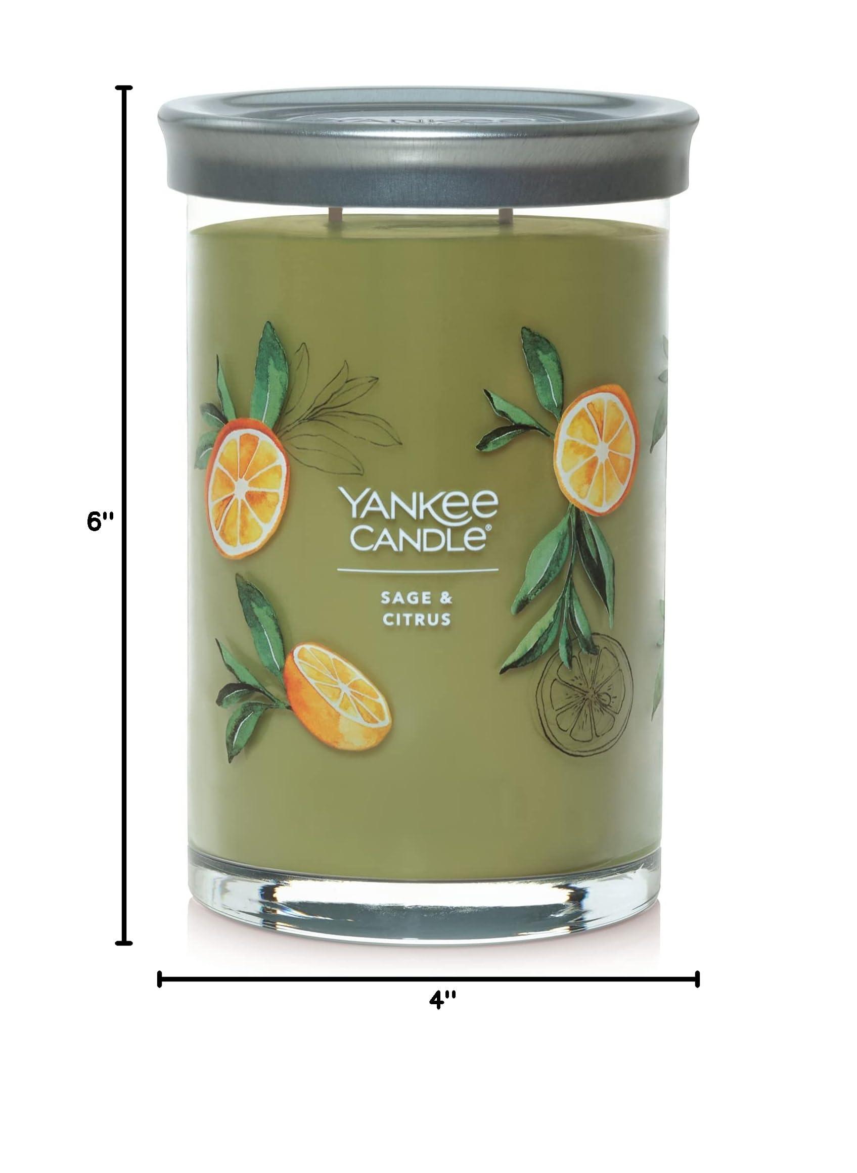 Yankee Candle Large Tumbler Scented Candle with up to 80 Hour Burn Time, Premium Plant Wax Blend for Consistent Burn, 20 oz Tumbler Candle with Room Filling Fragrance, Sage & Citrus - Image 3
