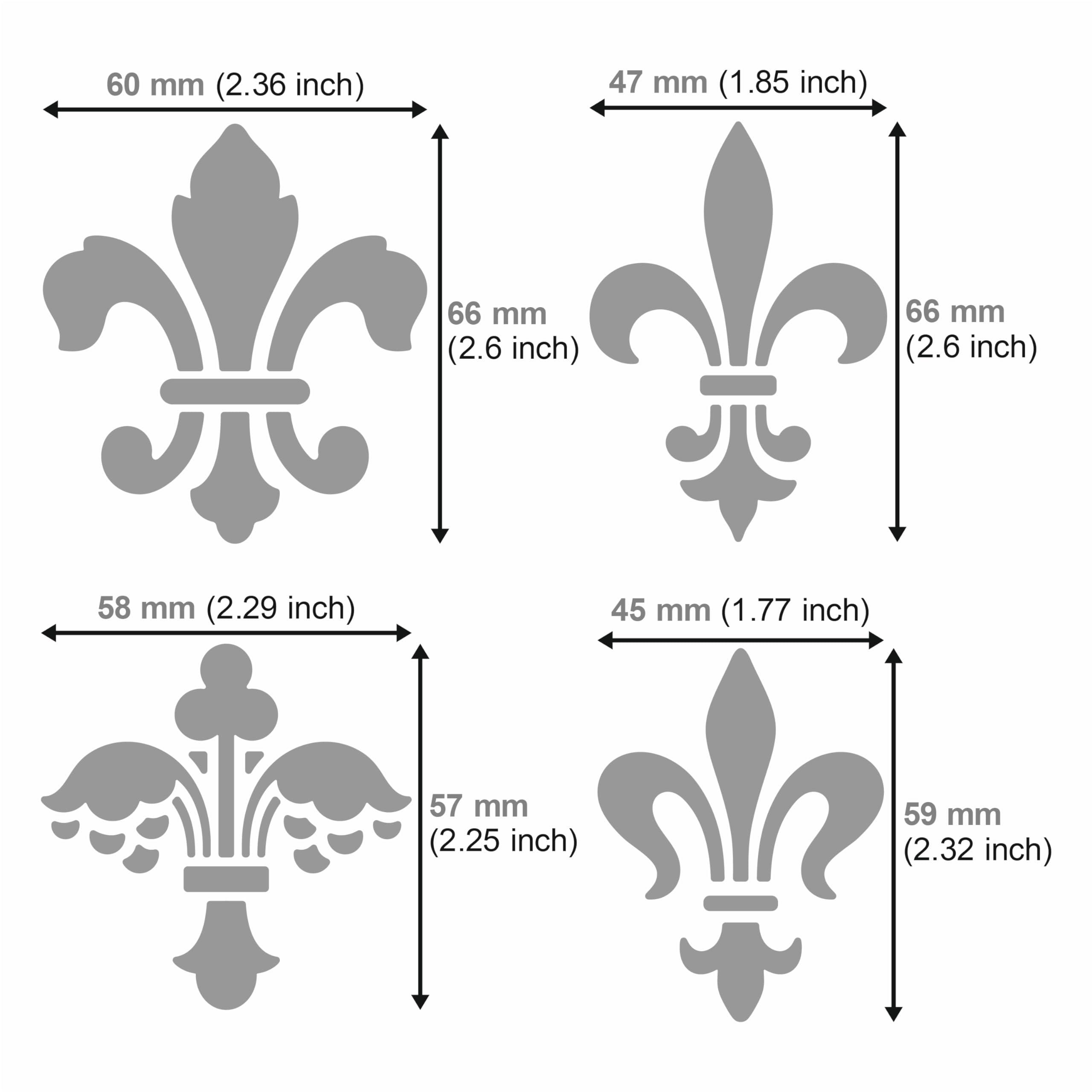 Aleks Melnyk No.251 Metal Stencil, Fleurs de LYS Symbole, French Fleur-de-lis, Lily Flower, Ornament, Vintage, Patterns, Template for Wood Burning, Pyrography Engraving, Crafts, Art, DIY - Image 3