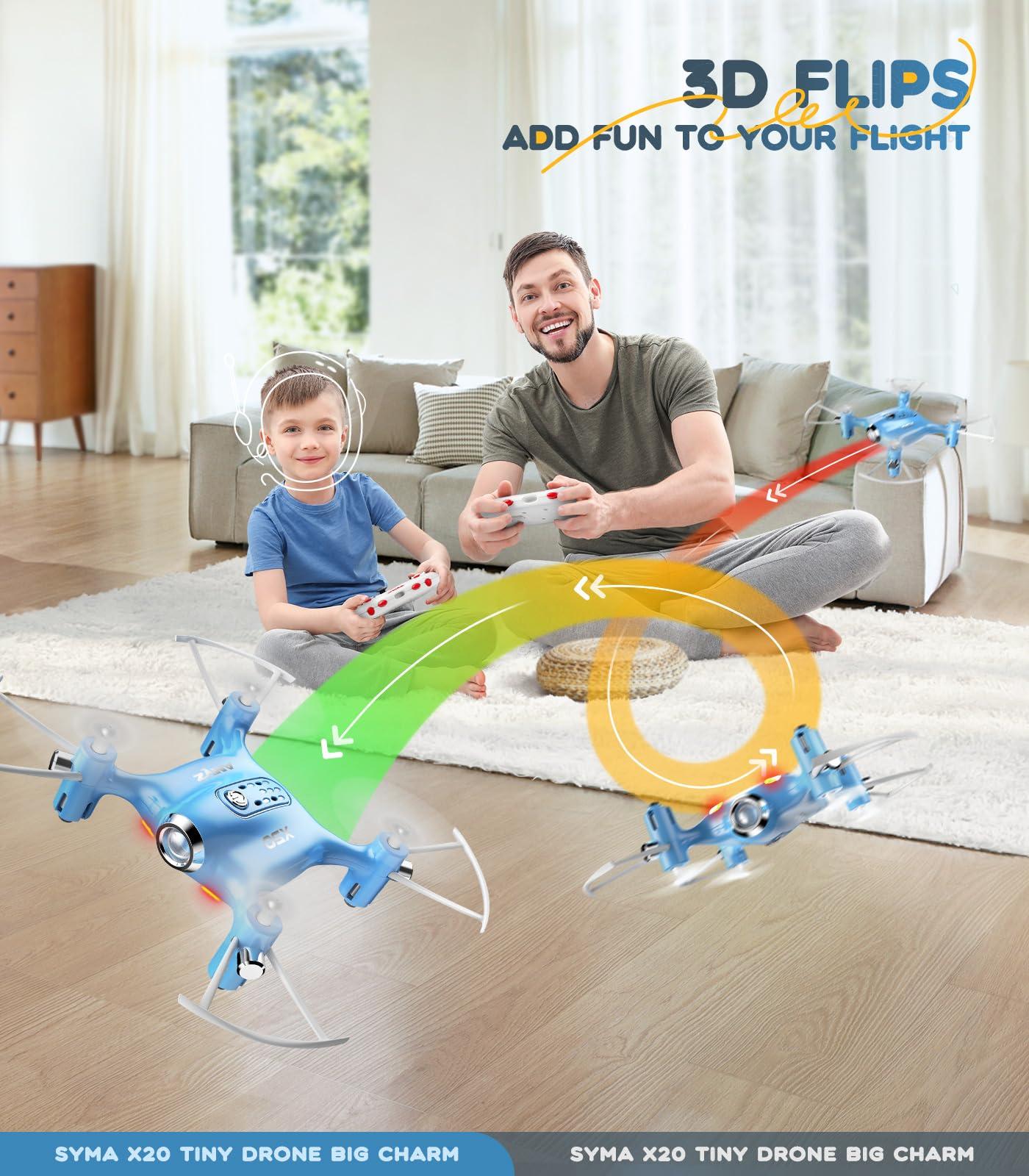 SYMA Drone for Kids,Easy Pocket RC Quadcopter with Altitude Hold, 3D Flips, Speed Switch Modes, Headless Mode, Protection Guards Helicopter Gift for Boys Girls - Image 5