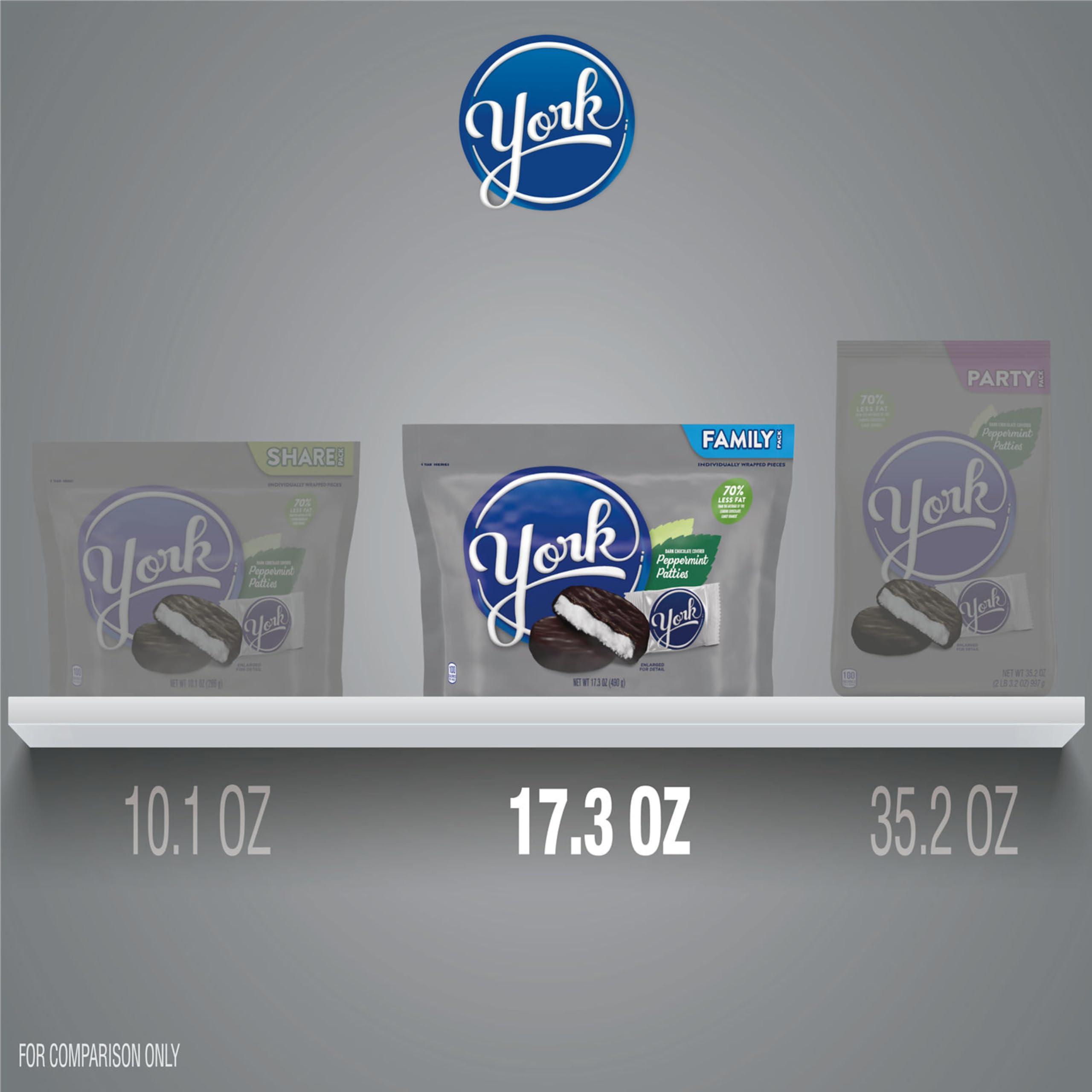 YORK Dark Chocolate Peppermint Patties, Candy Family Pack, 17.3 oz - Image 7