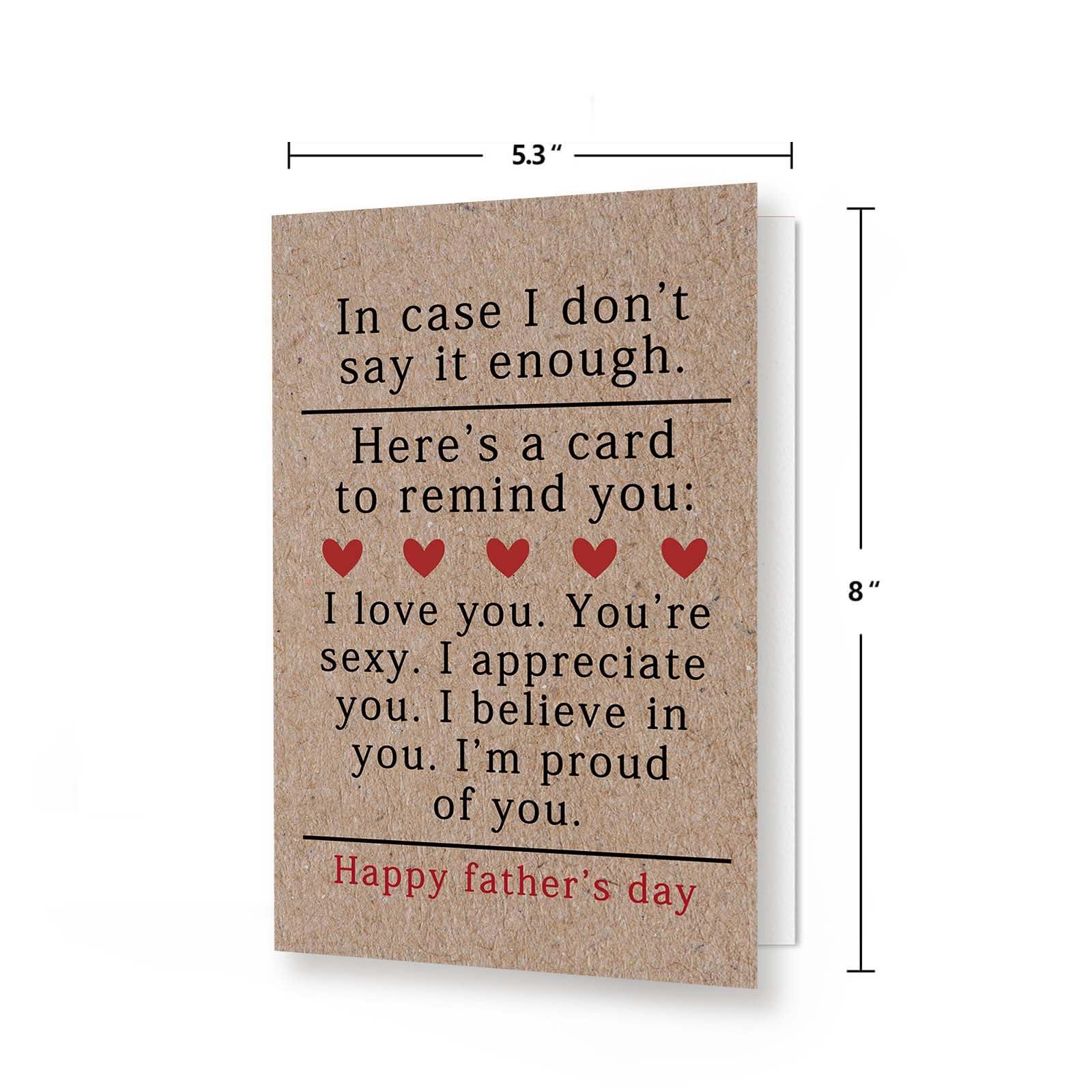 Zyulin Sweet Fathers Day Cards Gifts for Boyfriend Husband, Happy Father's Day Gift from Wife Girlfriend, Wonderful Father's Day Card to My Favorite Father, Love Card - Image 3