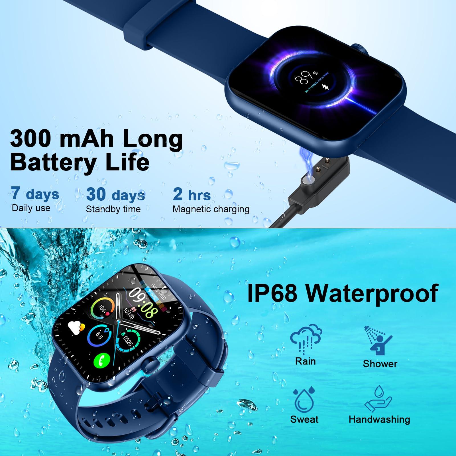 Smart Watch for Men Women(Answer/Make Call), 2025 New Smartwatch 1.96" HD Fitness Watch with 110+ Sport Modes, Heart Rate, Sleep Monitor, Pedometer, IP68 Waterproof Activity Tracker for Android iOS - Image 7