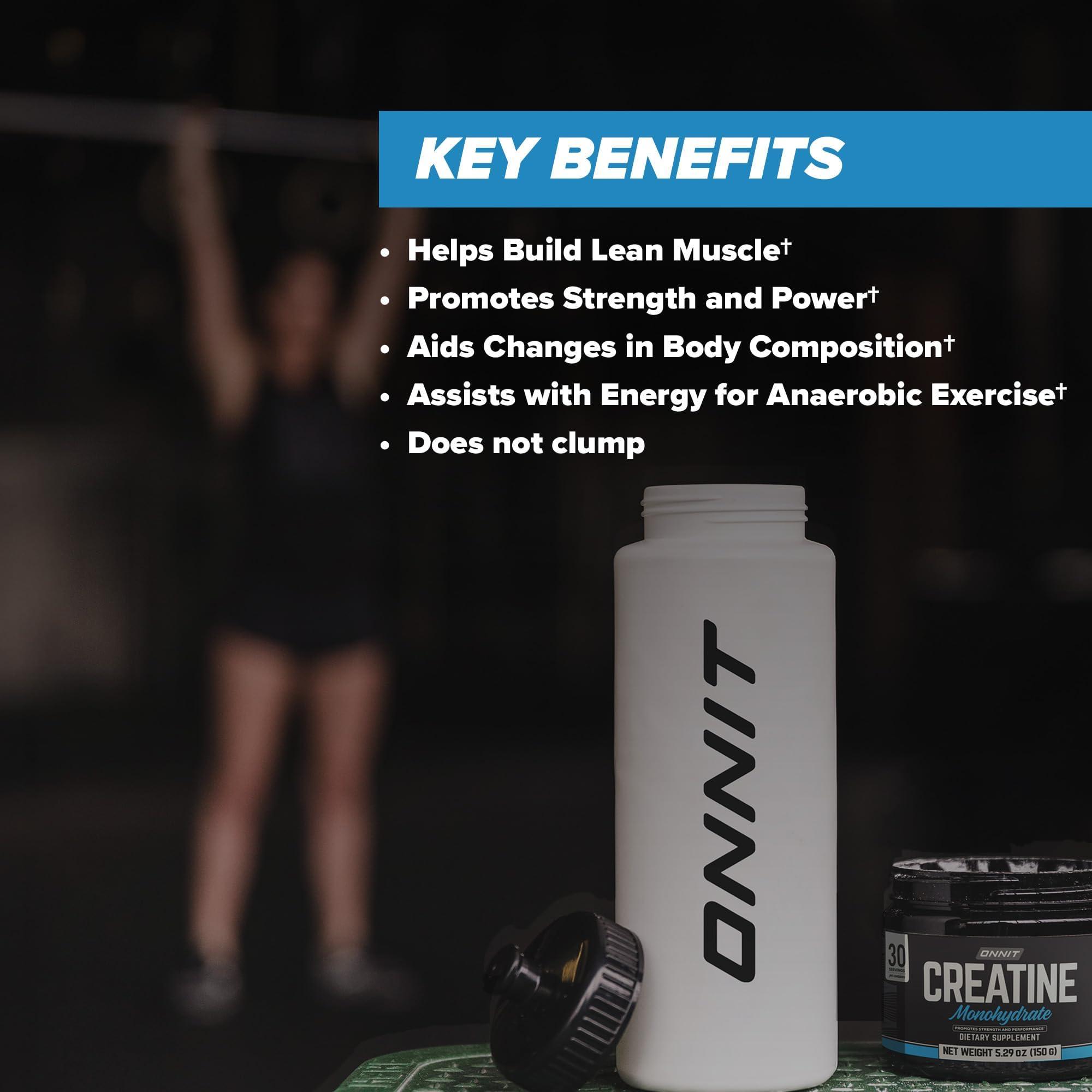 ONNIT Creatine Monohydrate Powder, Creatine Powder Supplement That Promotes Strength and Power, 30 Servings per Tub, 5.29 oz - Image 3