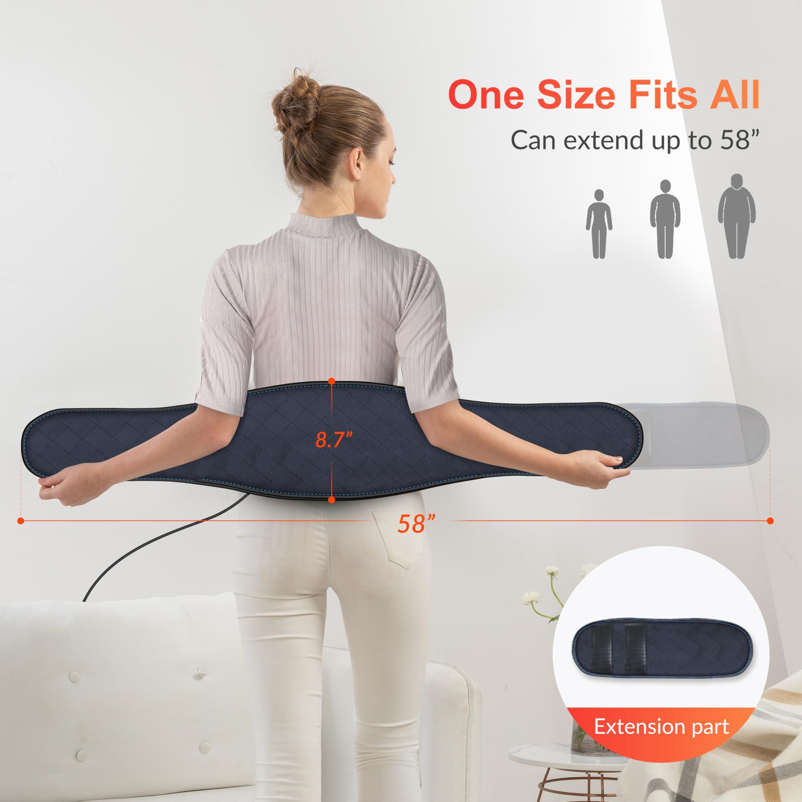 COMFIER Heating Pad for Back Pain, Vibration Lower Back Massager with Heat, Plug-in Heat Pad with Auto Shut Off,Heated Waist Belt, Gifts for Women Men Mom Dad, FSA/HSA Eligible - Image 3
