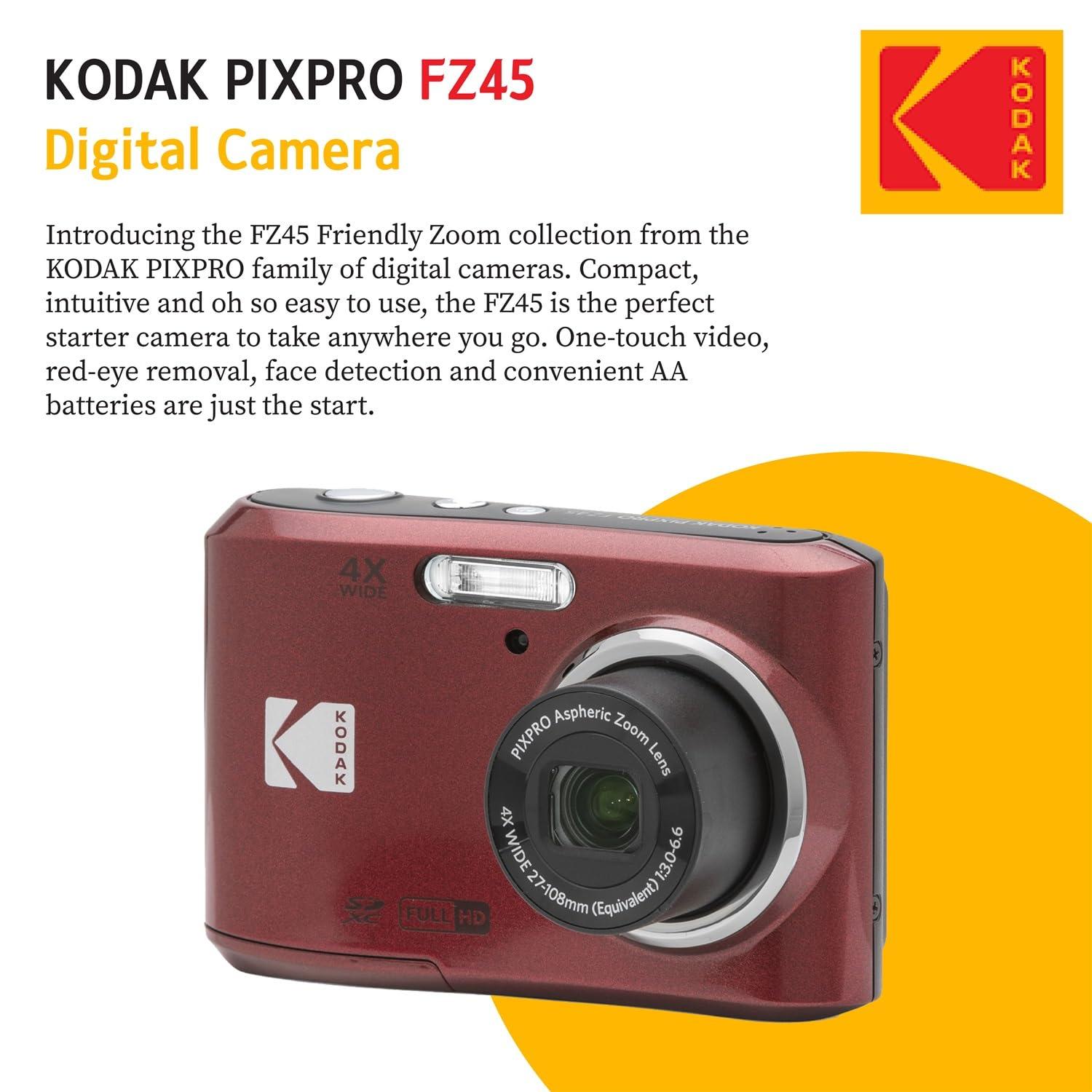 Kodak PIXPRO FZ45 Digital Camera + Point & Shoot Camera Case + Sandisk 128GB SDXC Memory Card - Image 7