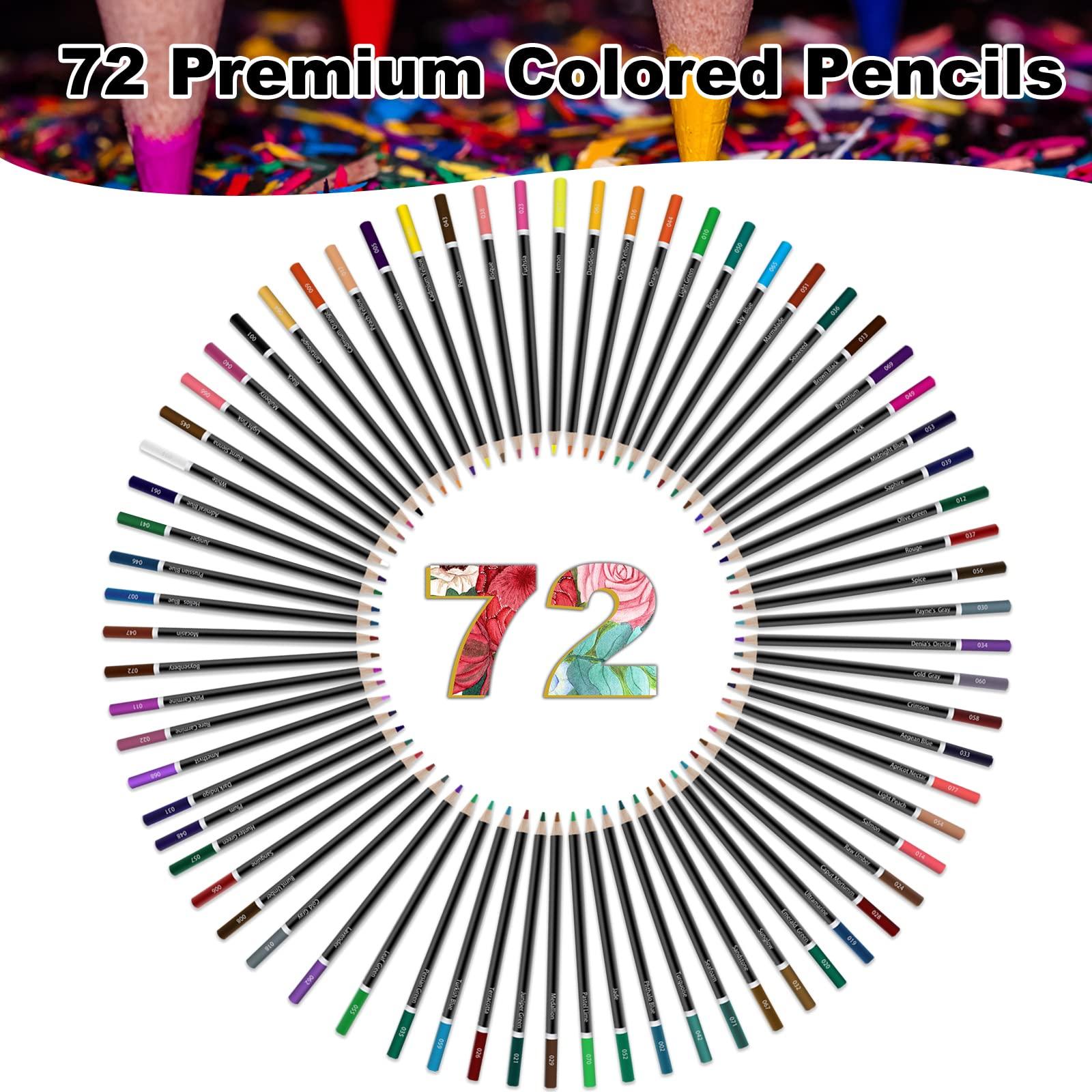 Yagol Colored Pencils for Adult Coloring Books, 72 Colored Professional Drawing Pencils, Coloring Pencils for Adults Beginners Teen & Pro. - Image 2